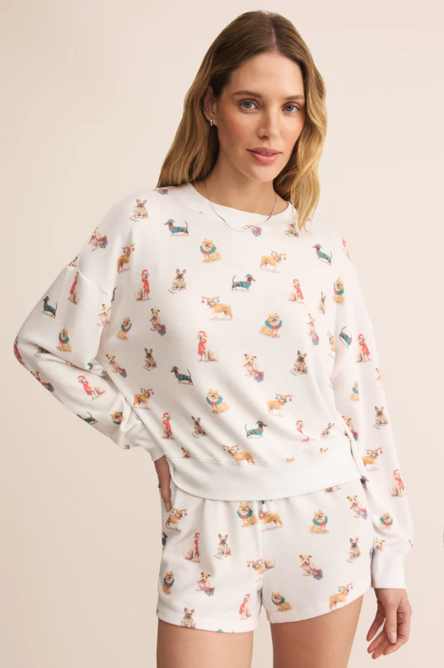 Elle Pup Long Sleeve Top
