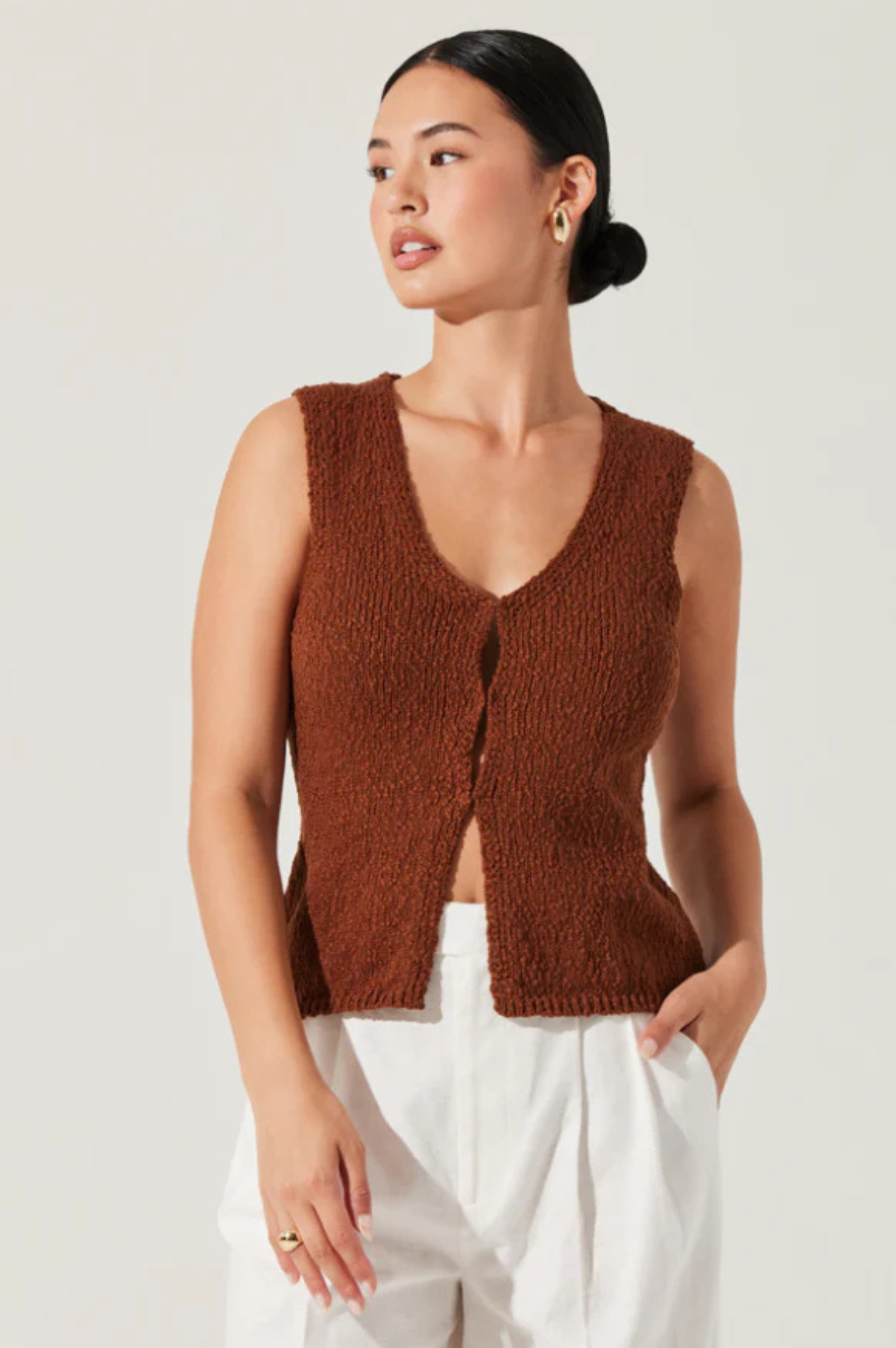 Taimi Crochet Sweater Vest