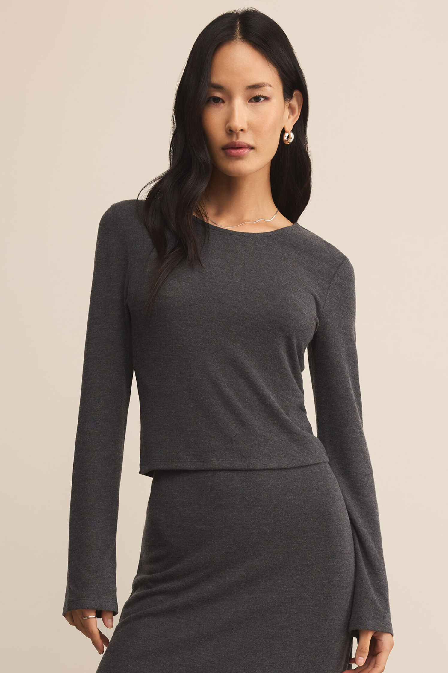 Demure Cropped Long Sleeve