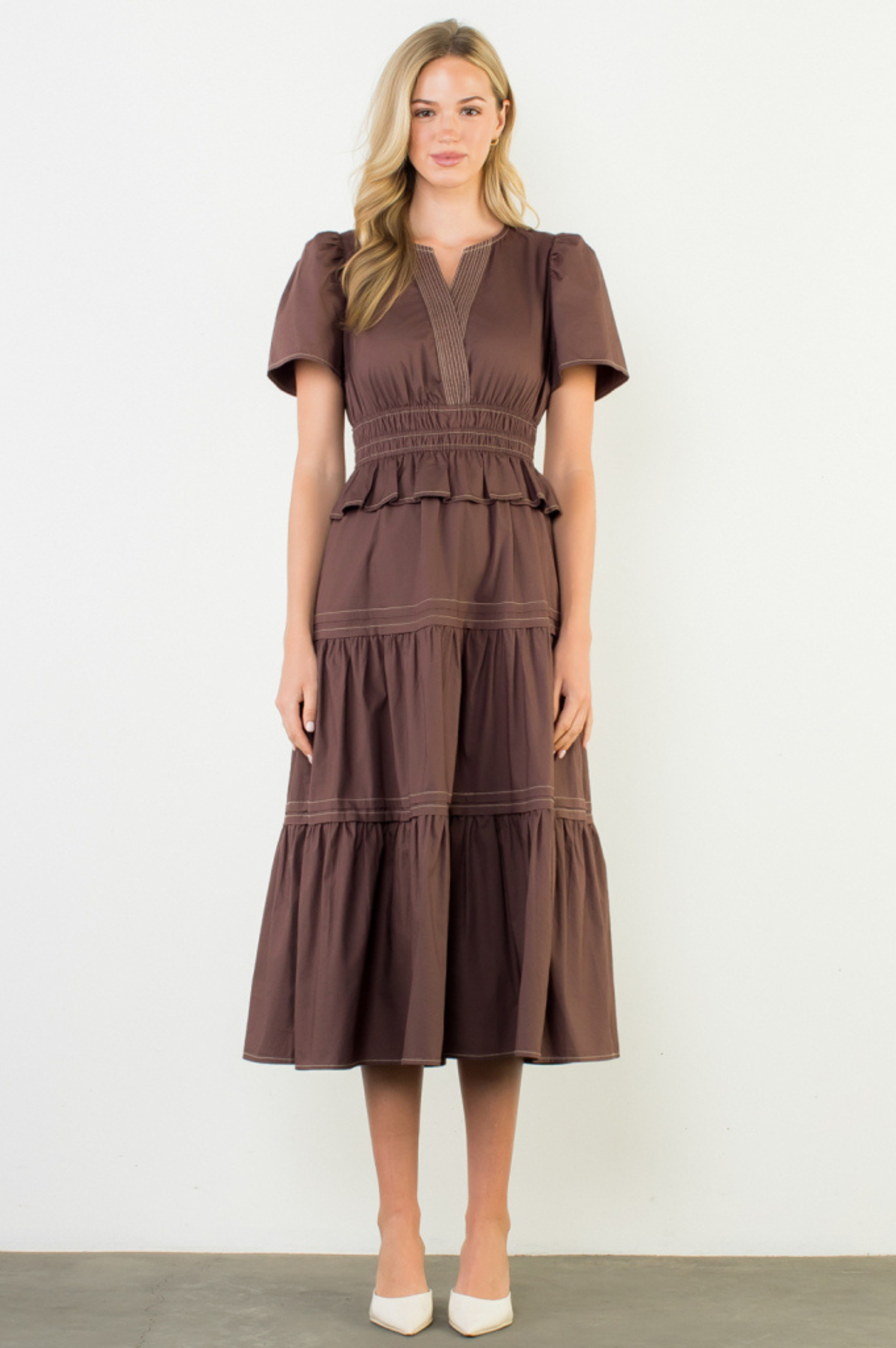 Becky Hem Tiered Maxi Dress