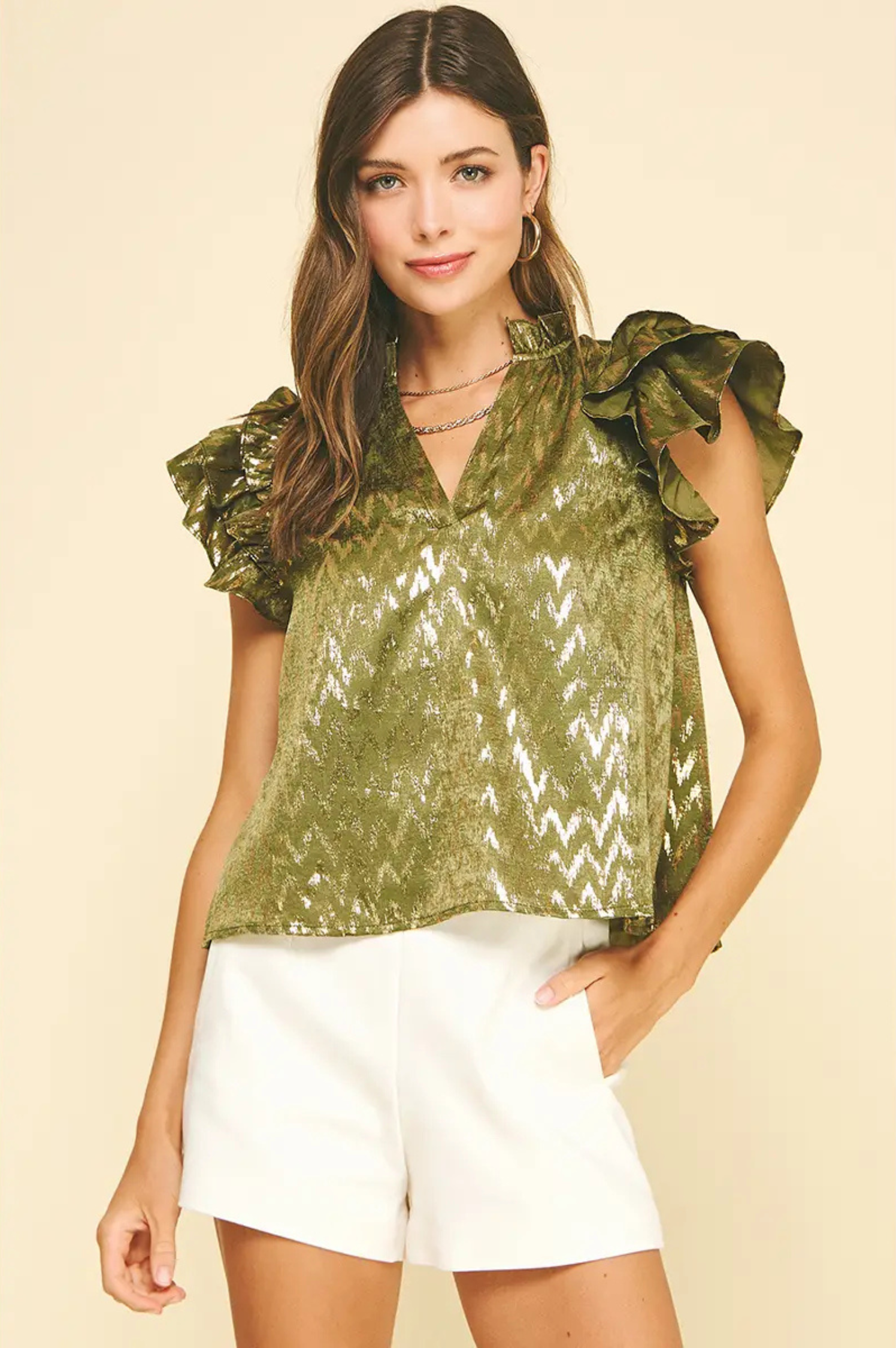 Sierra Ruffle Sleeve Top