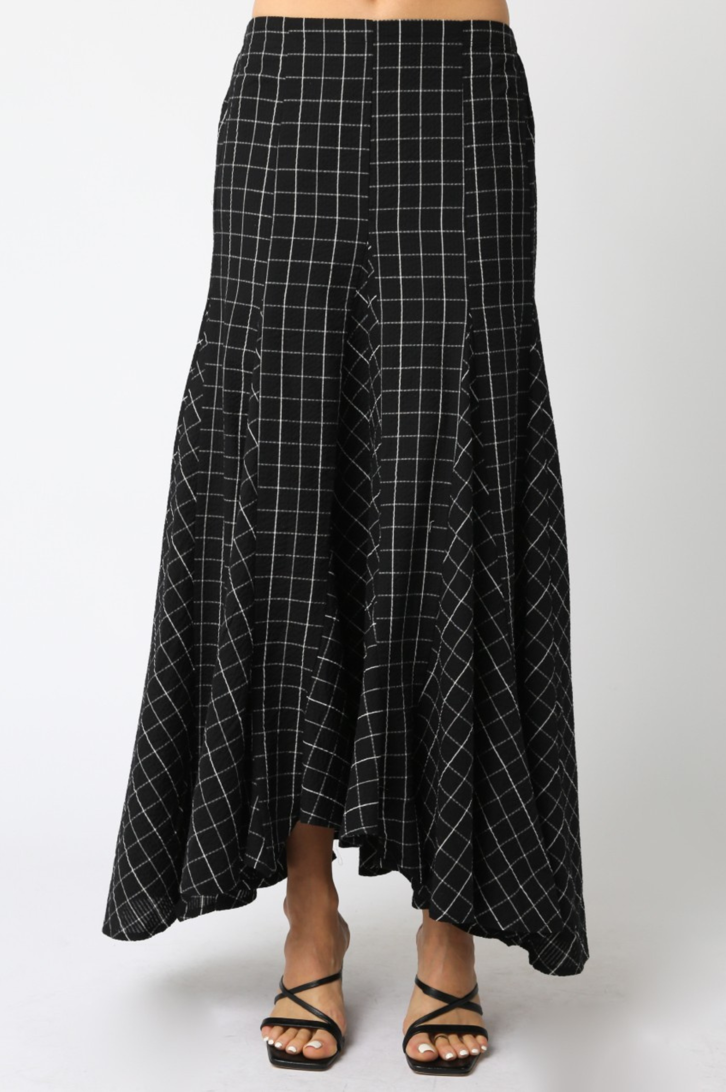 Kaya Checkered Maxi Skirt