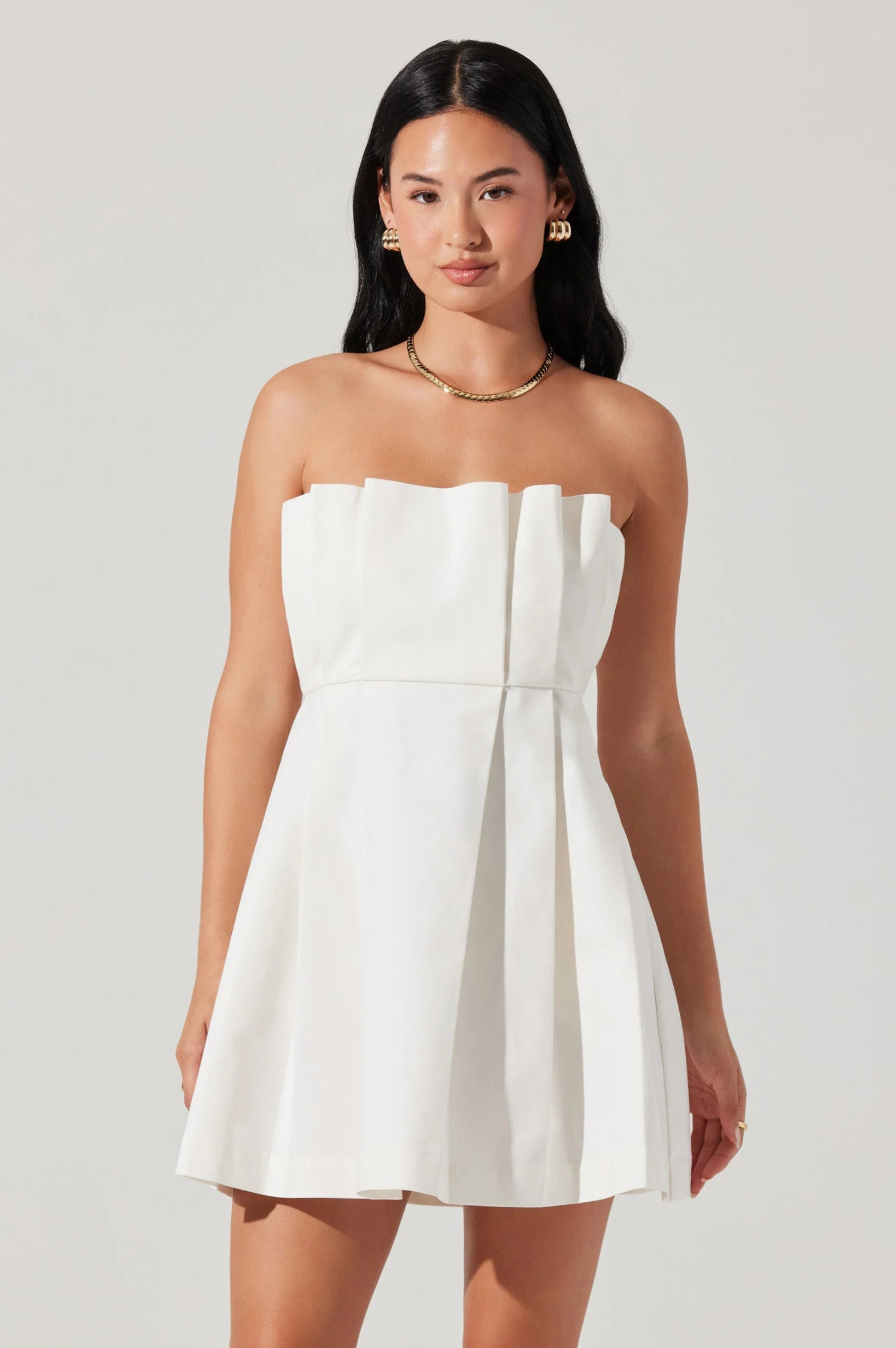 Clemira Pleated Mini Dress