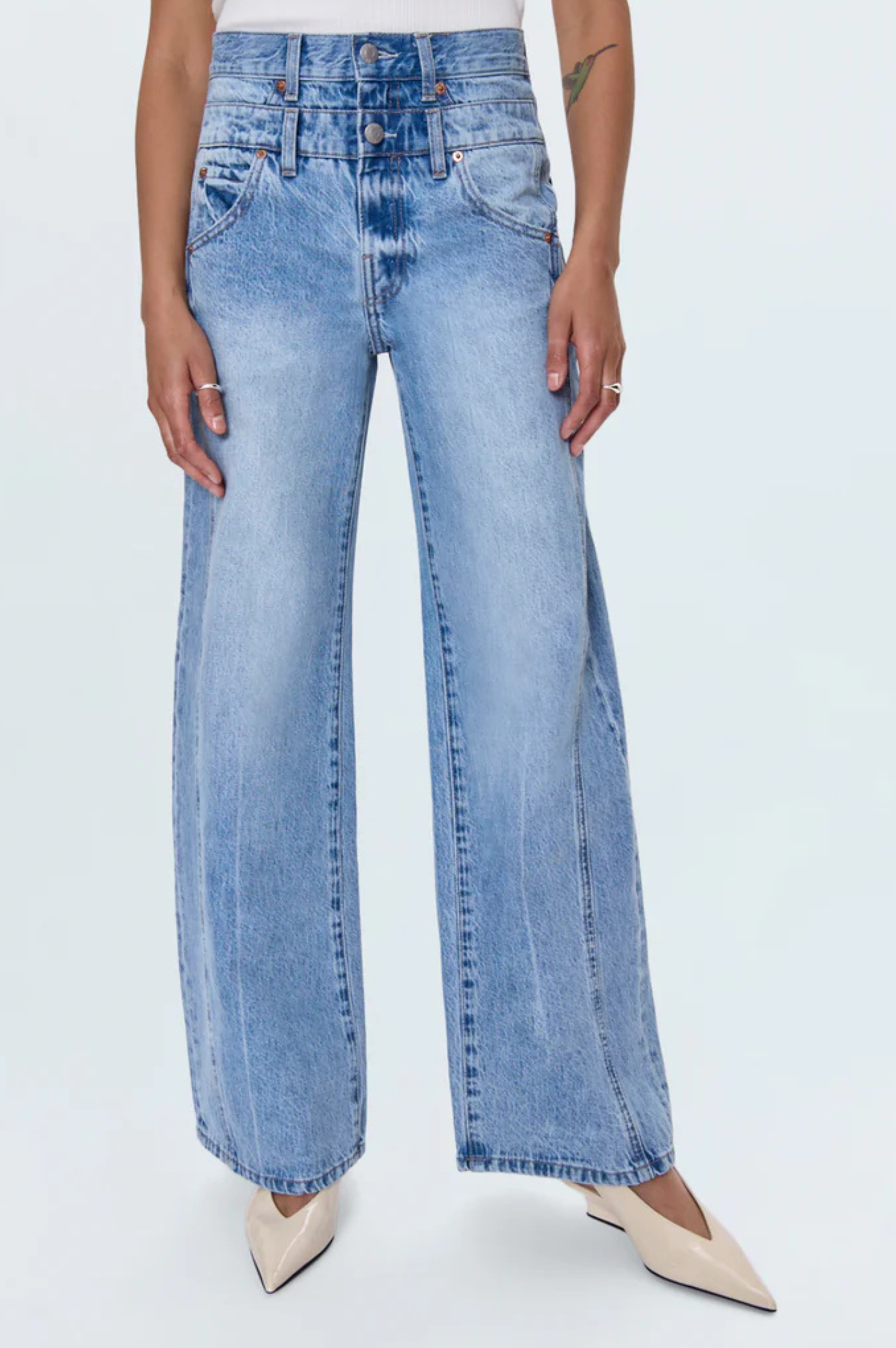 Caleb High Rise Stacked Waist Jean - Era
