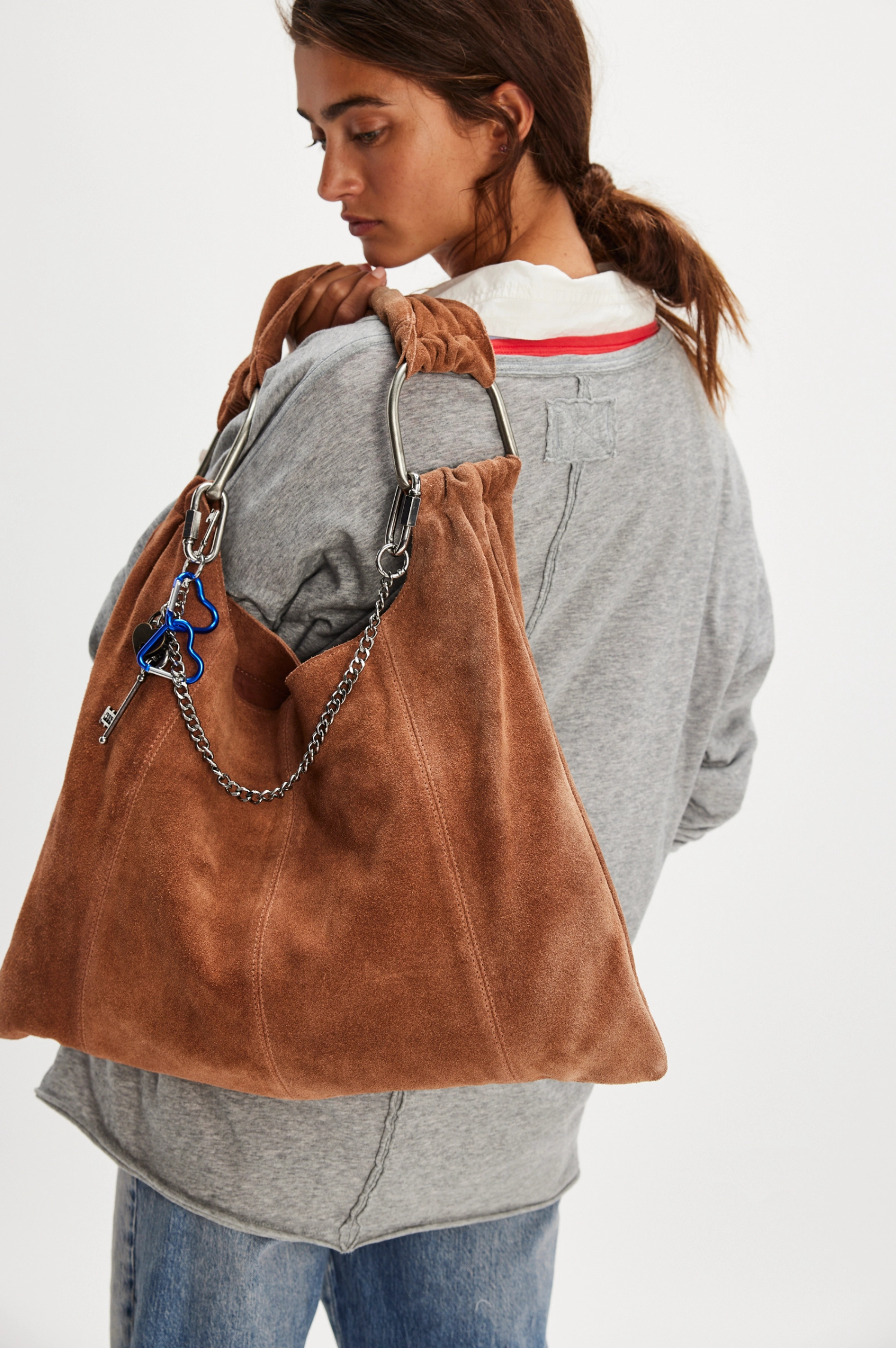 Bobbi Slouch Suede Tote