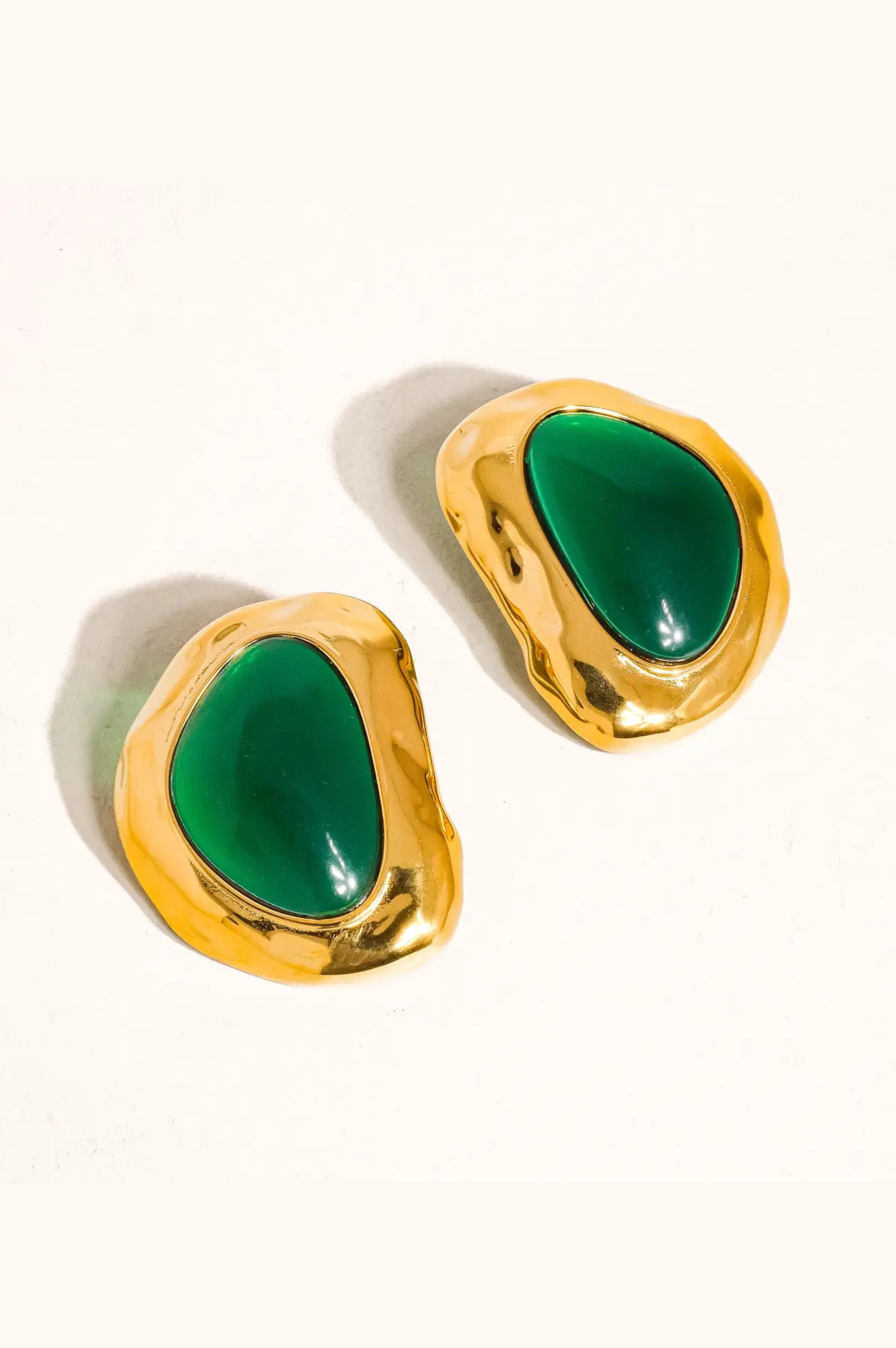 Mei Green Stone Studs