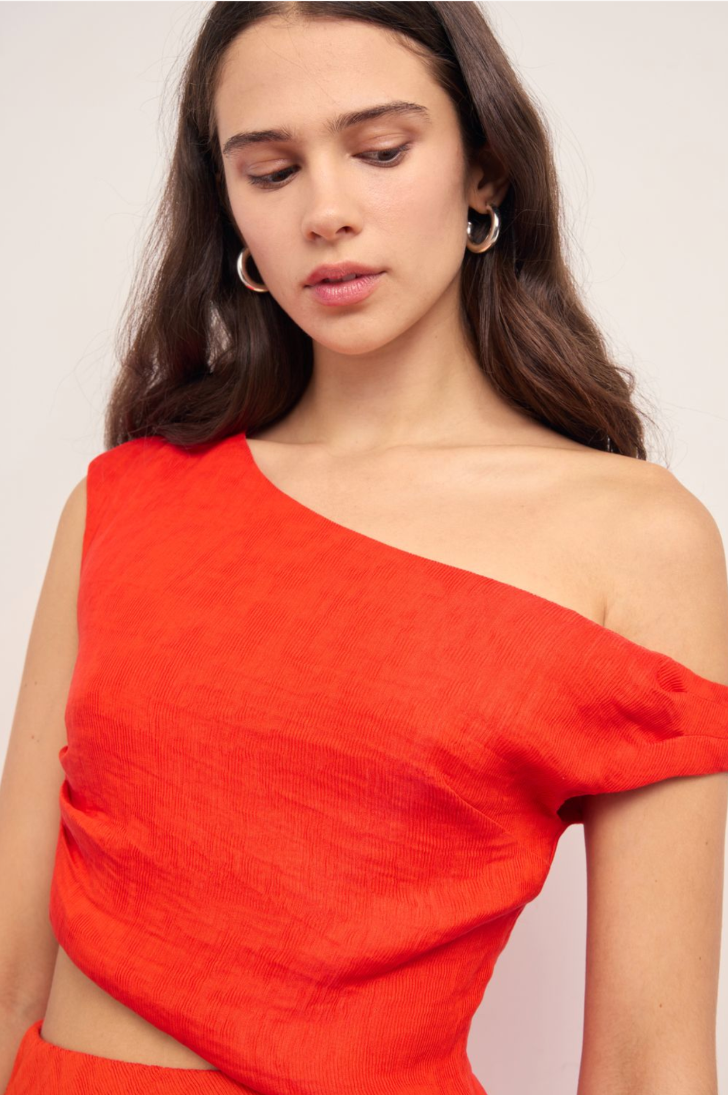 Selma Textured Asymmetrical Top