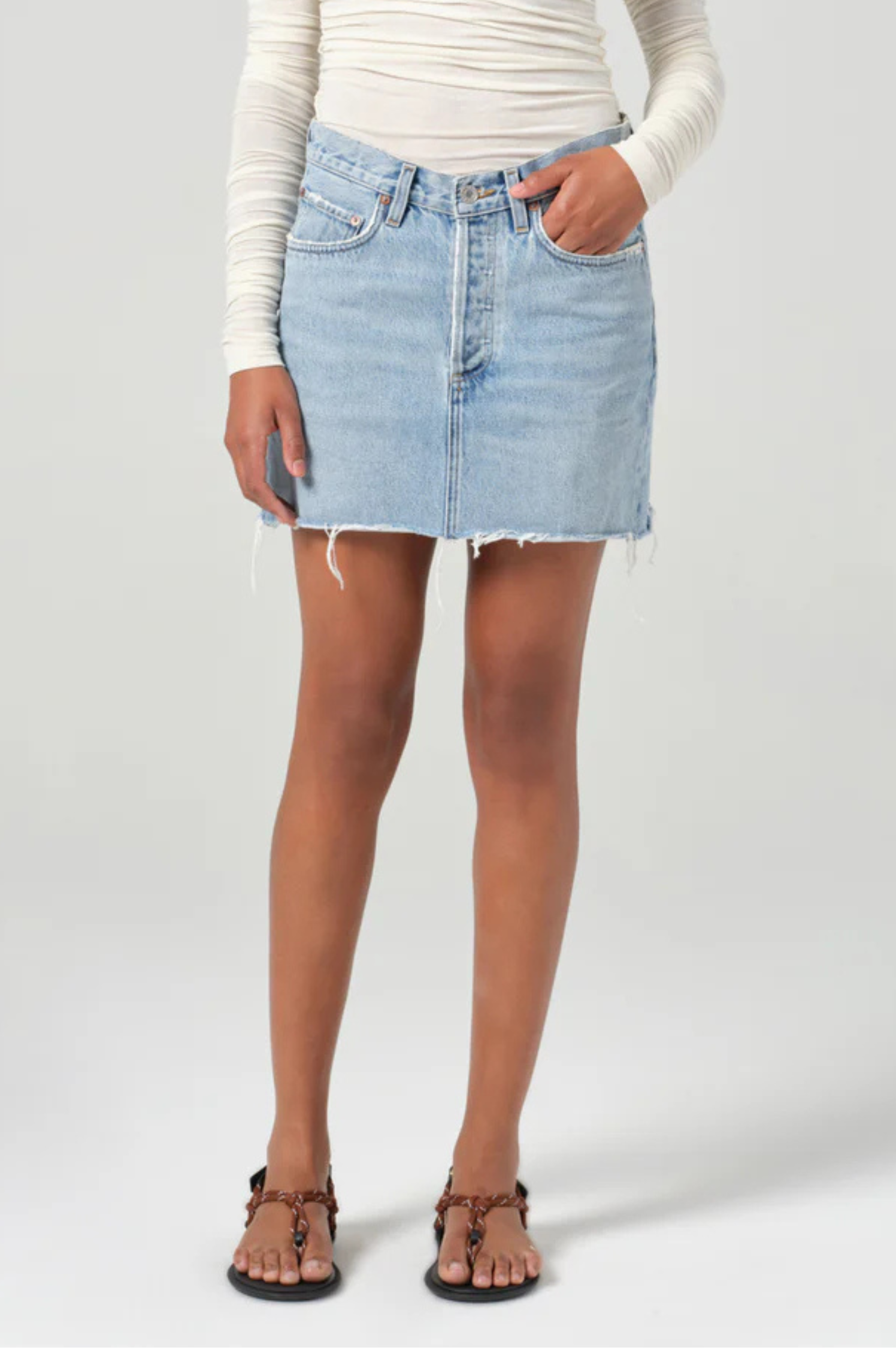 V-Waist Mini Skirt - Force