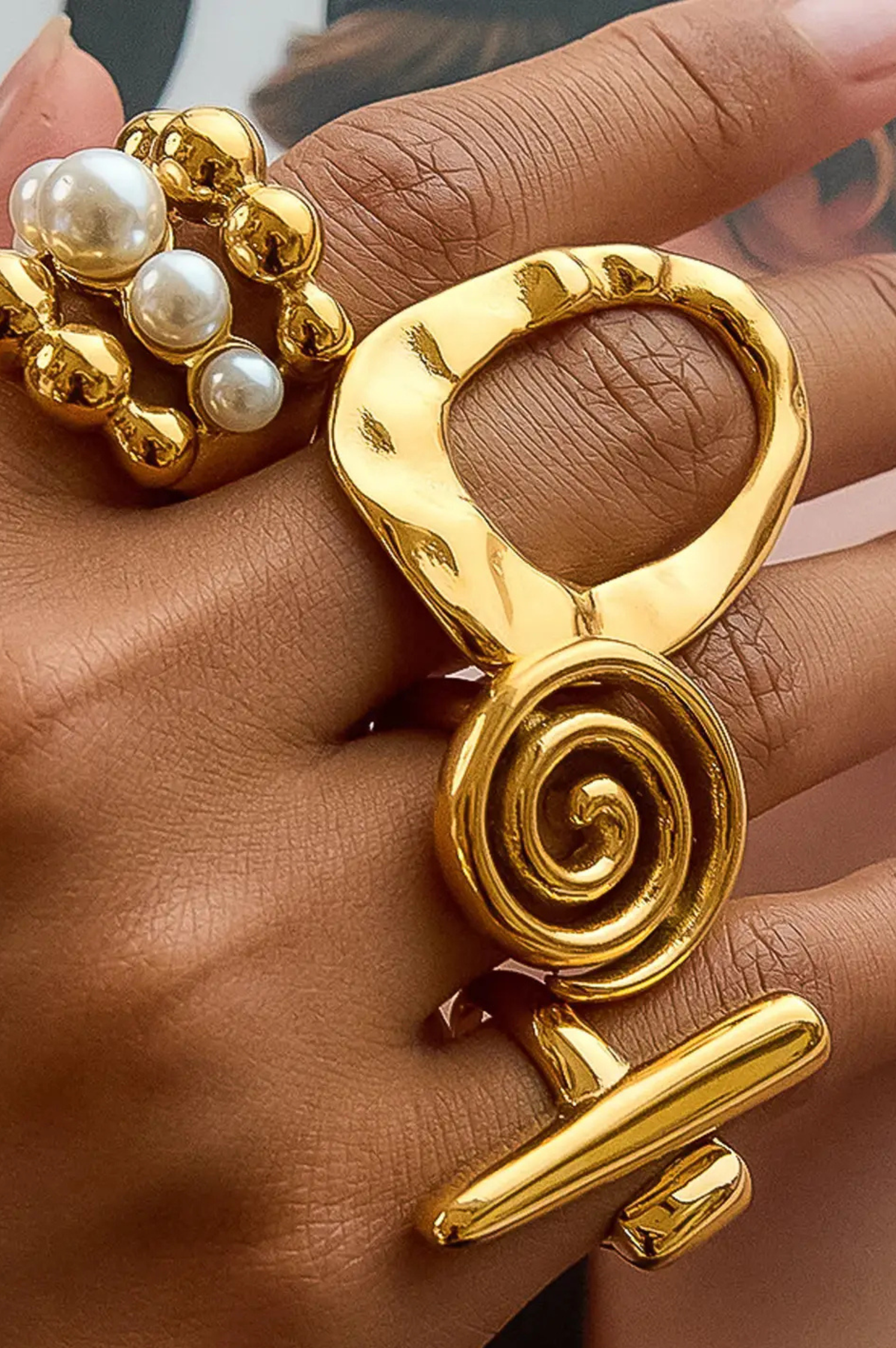 Orlisse Spiral Statement Ring