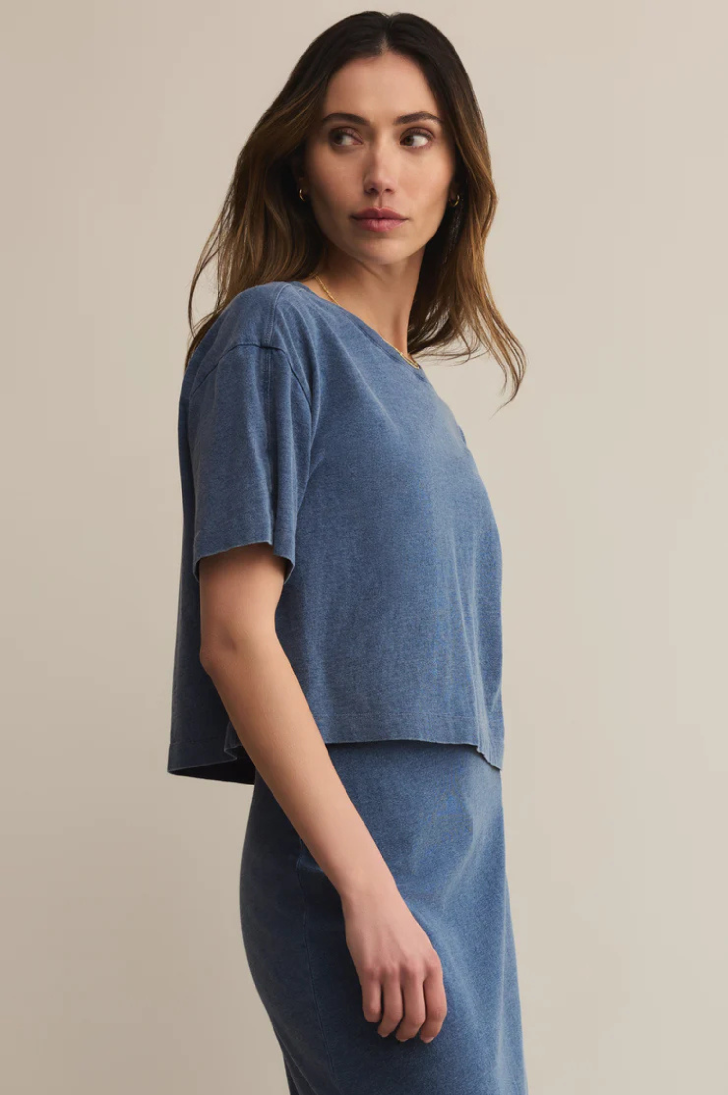 On The Go Jersey Denim Tee