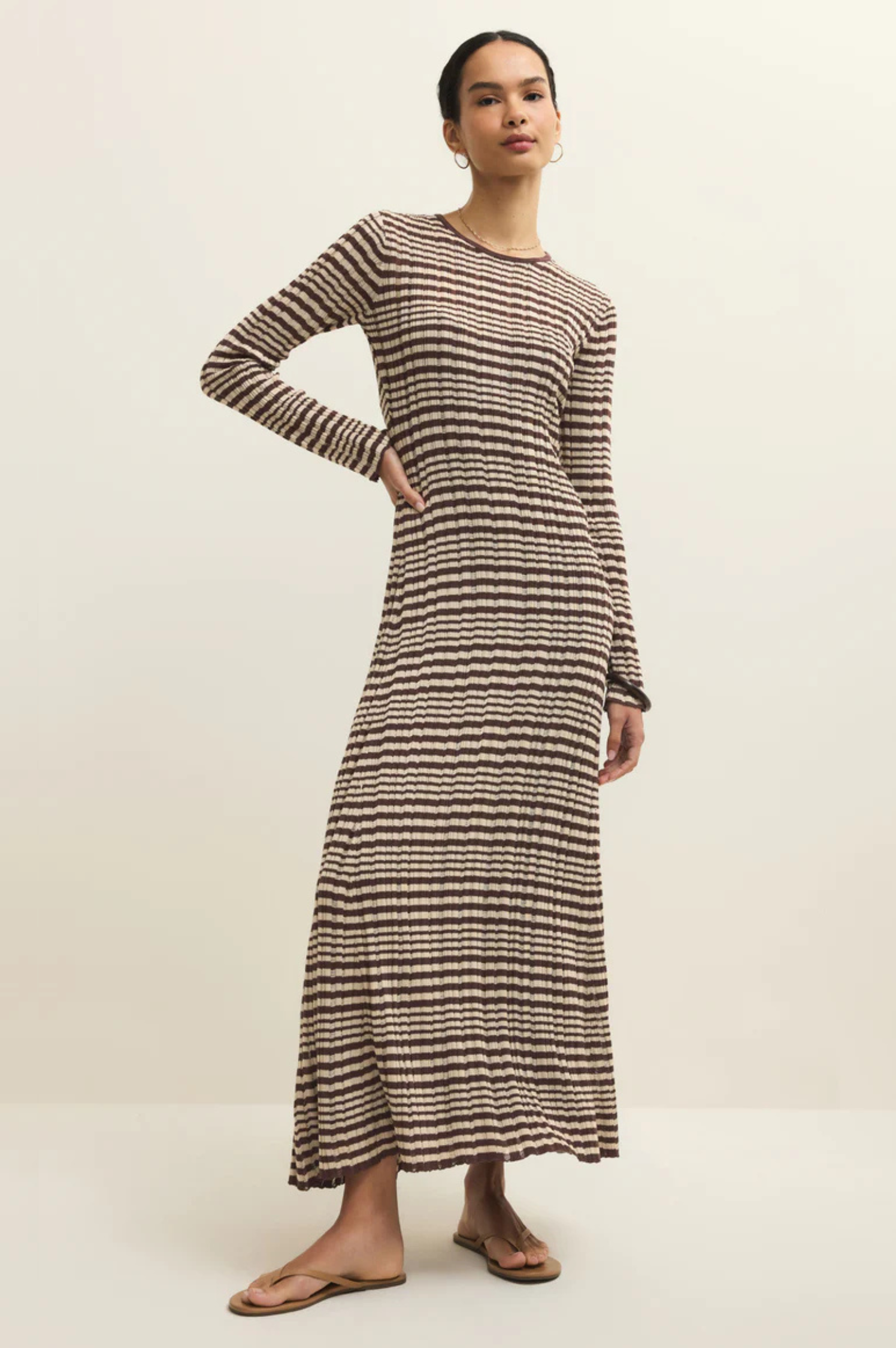 Rosetta Striped Midi Dress