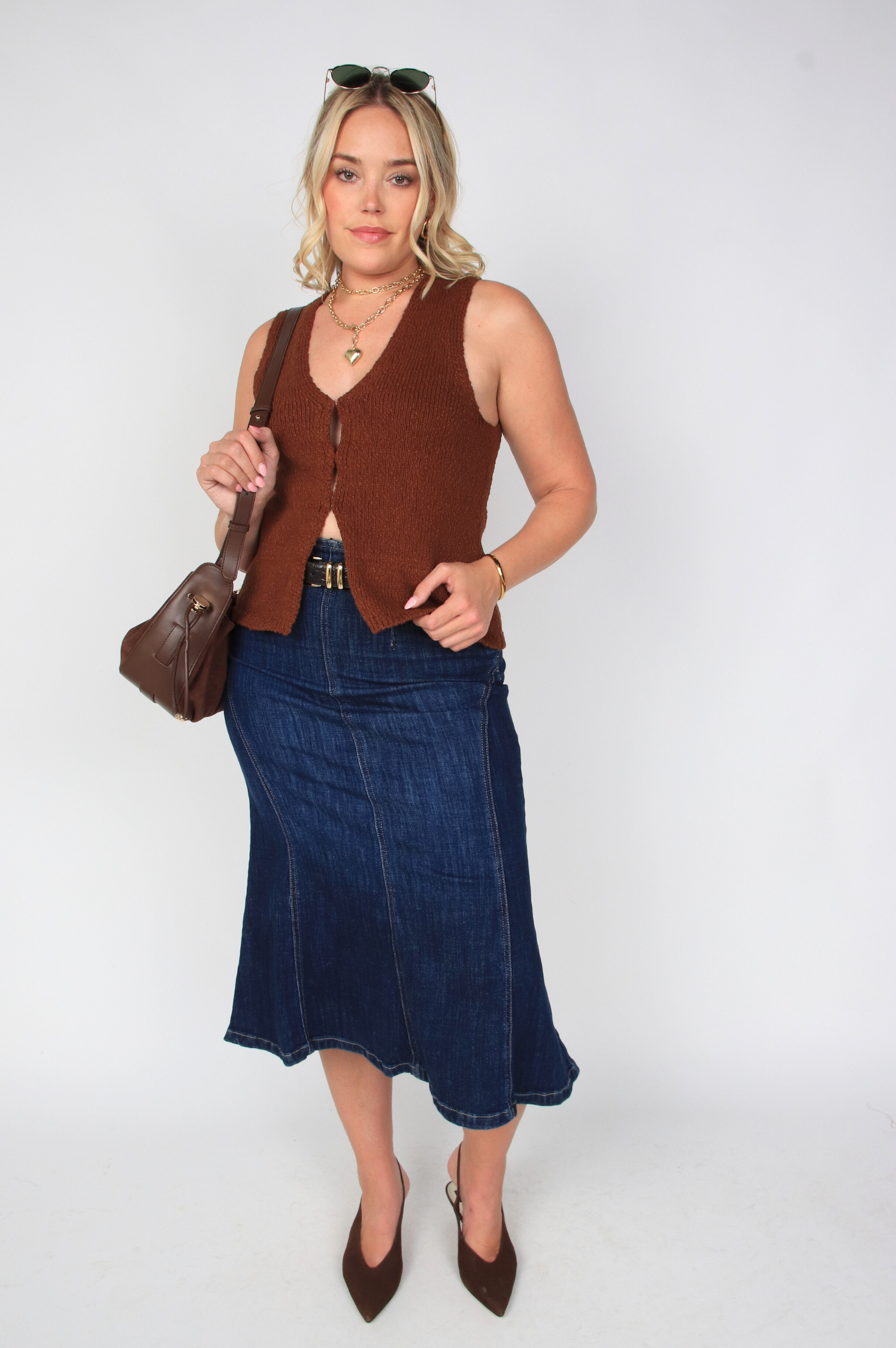 Taimi Crochet Sweater Vest