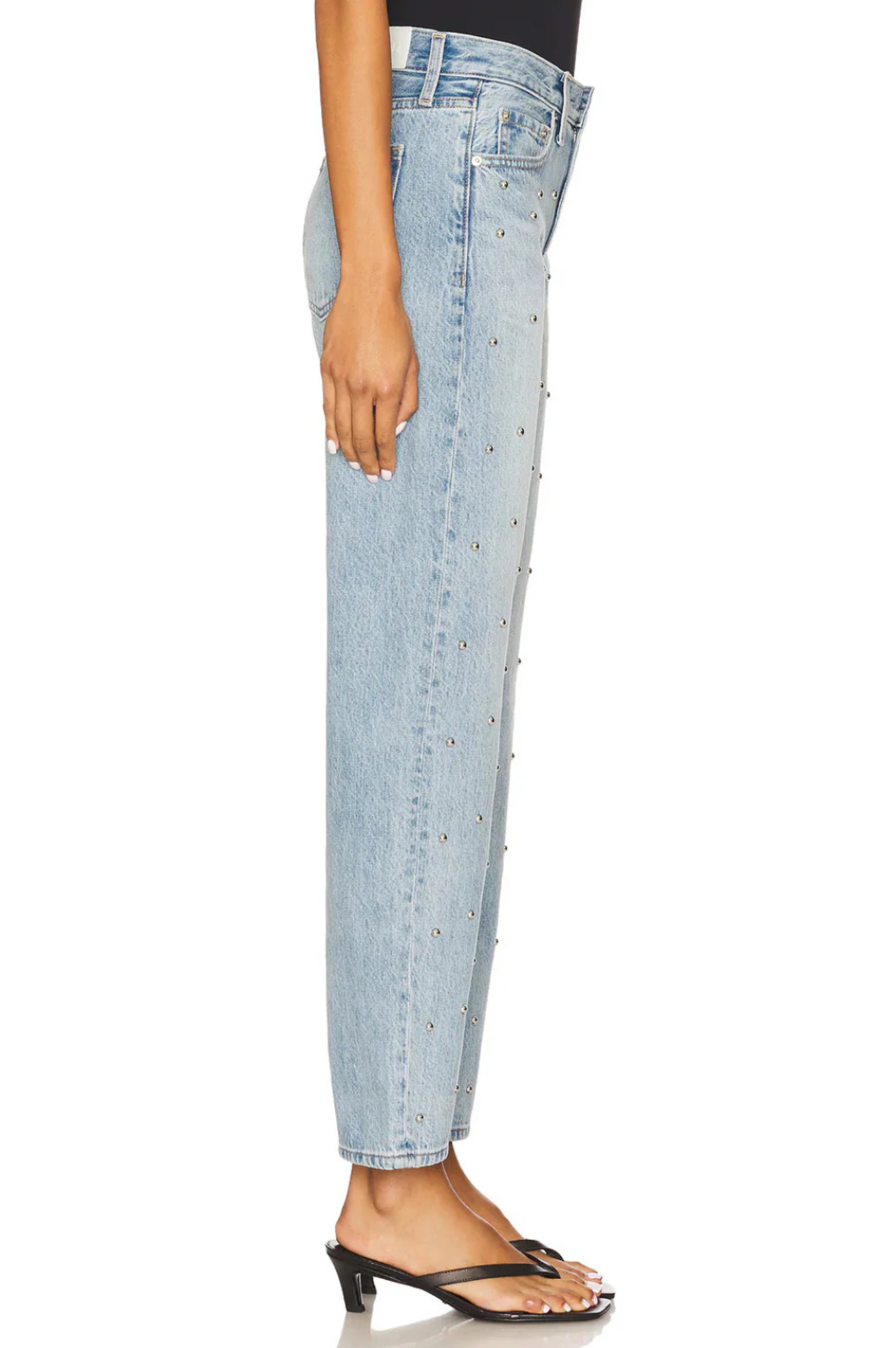 Lexi Mid Rise Bowed Straight Jean - Aries