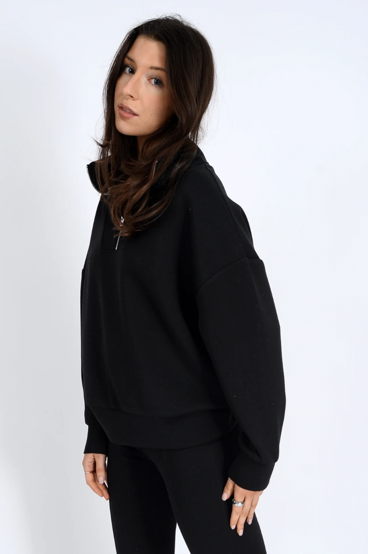 Seanni Soft Knit Long Sleeve Half Zip Pullover