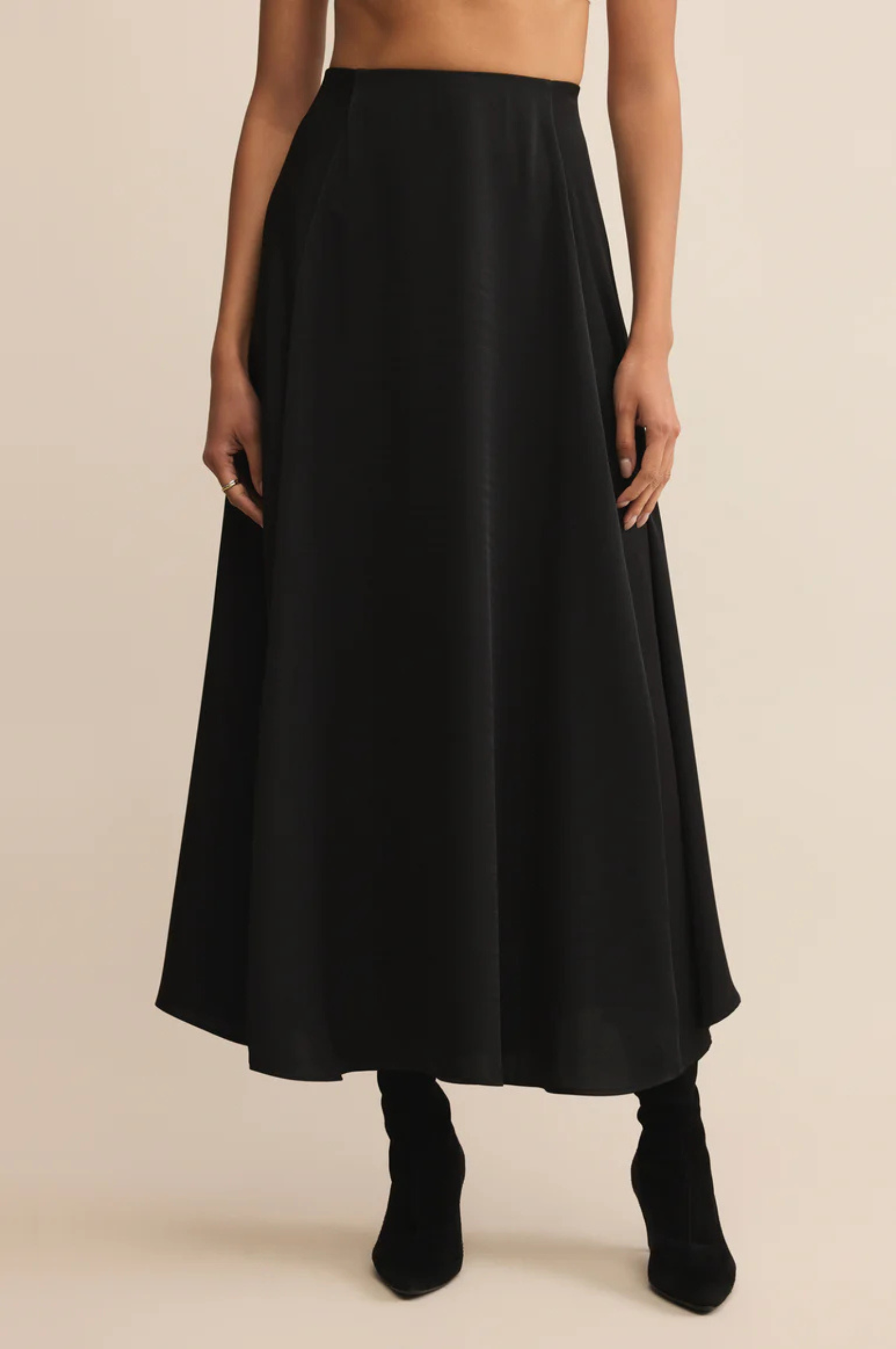 Northpointe Satin Midi Skirt