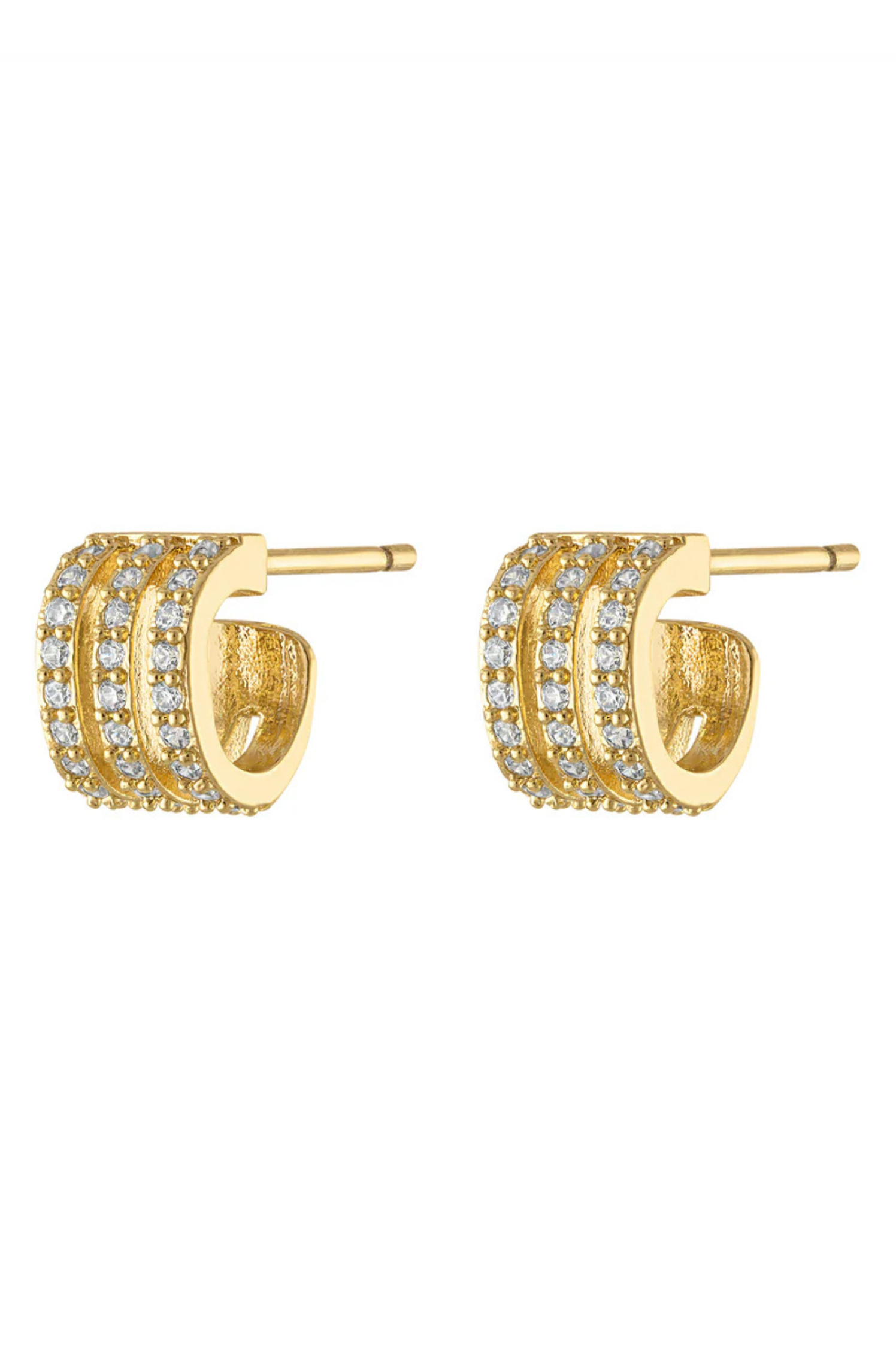 Aster Triple Curve Stud Earring