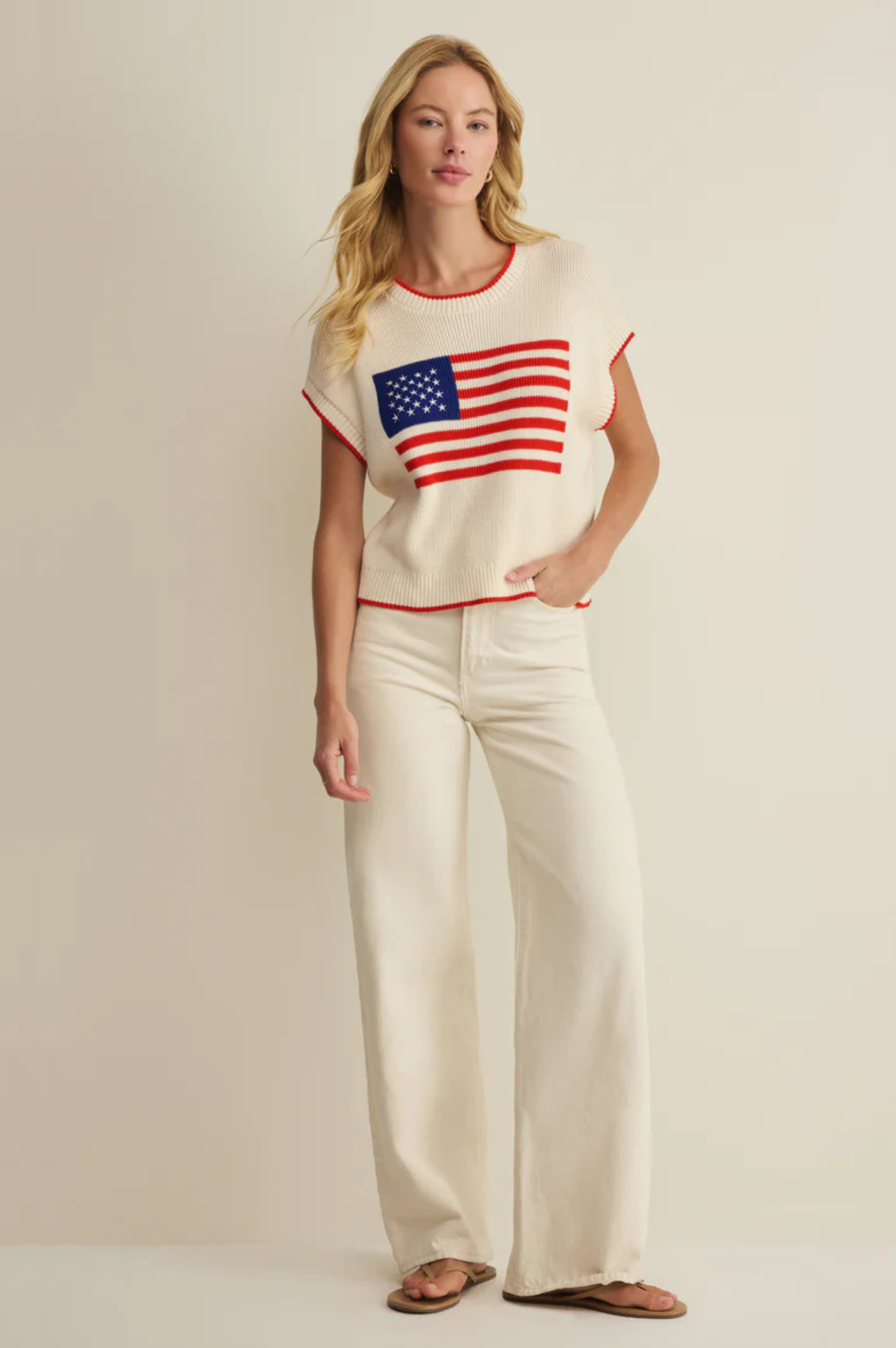 Sleeveless Patriot Sweater