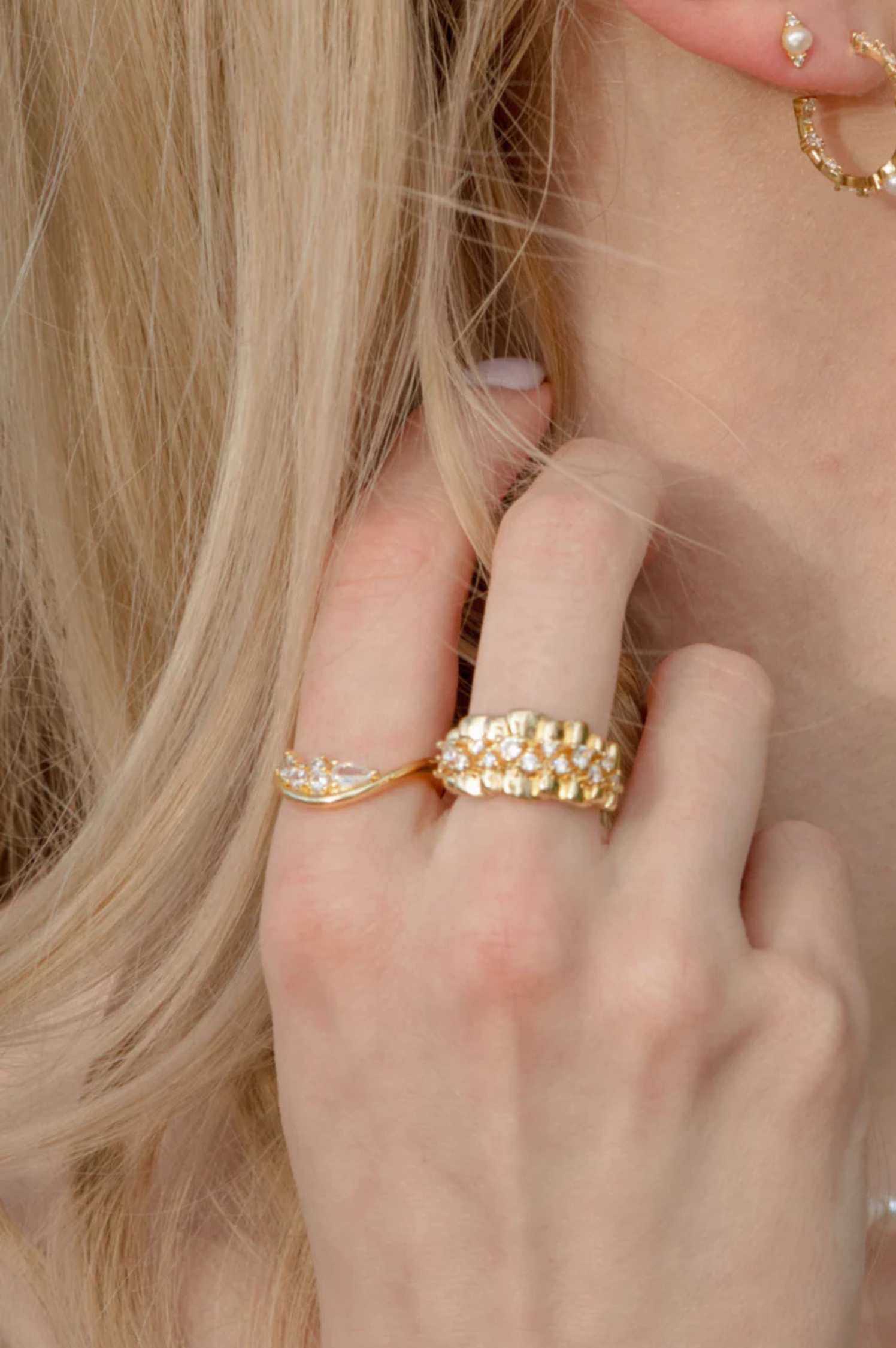 Briony Stone Wave Ring