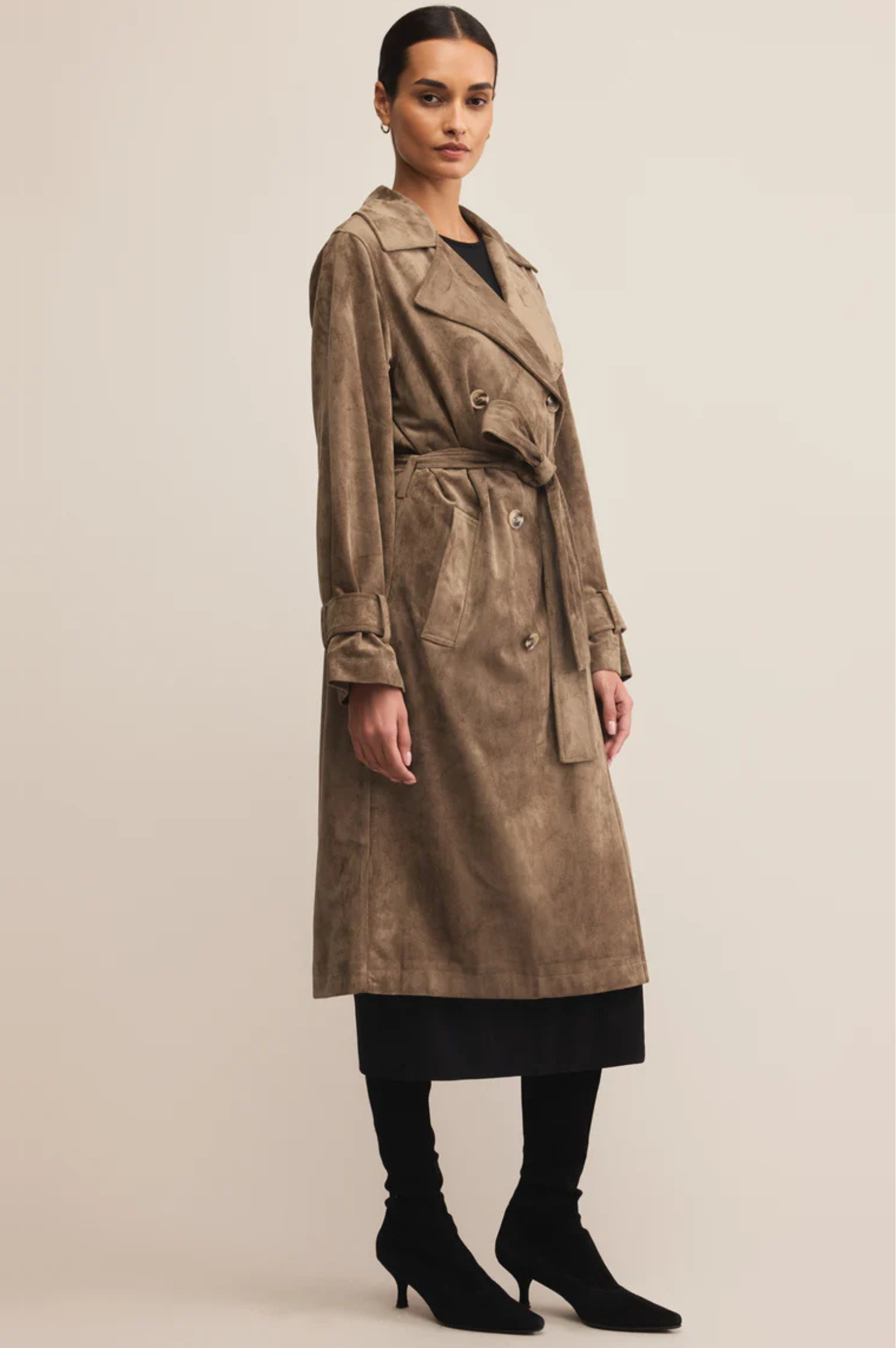 Dorian Suede Trench Coat