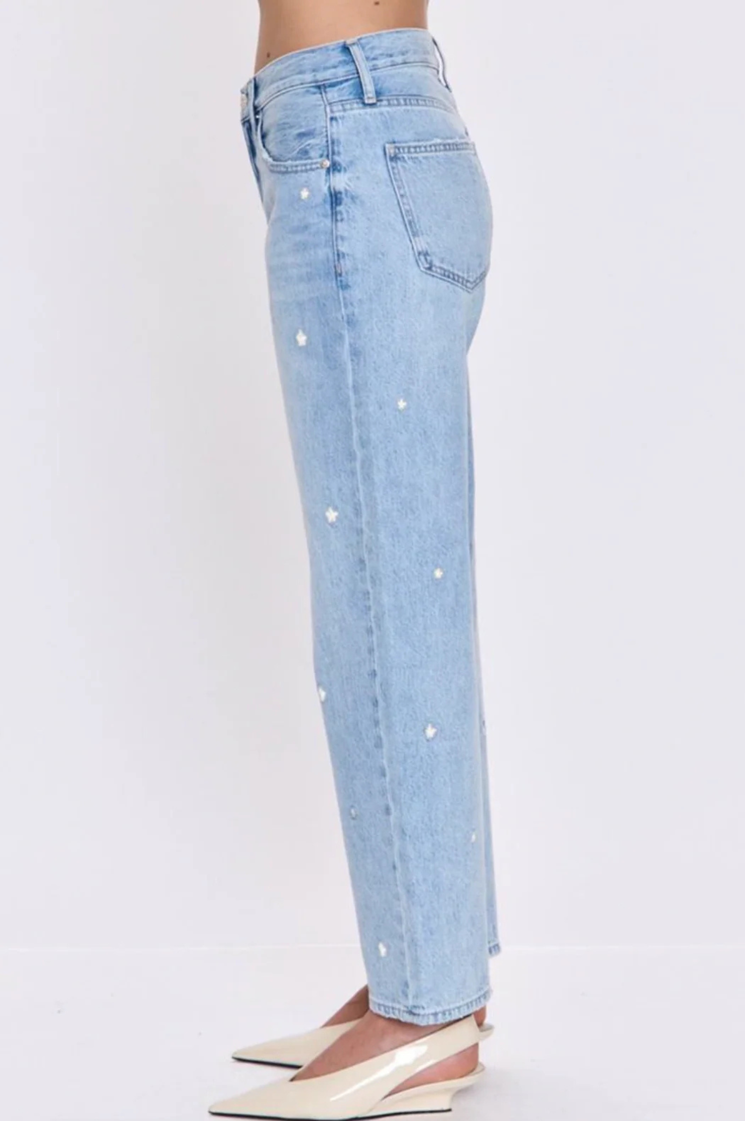 Lexi Mid Rise Bowed Straight Jean - Stellar Vintage