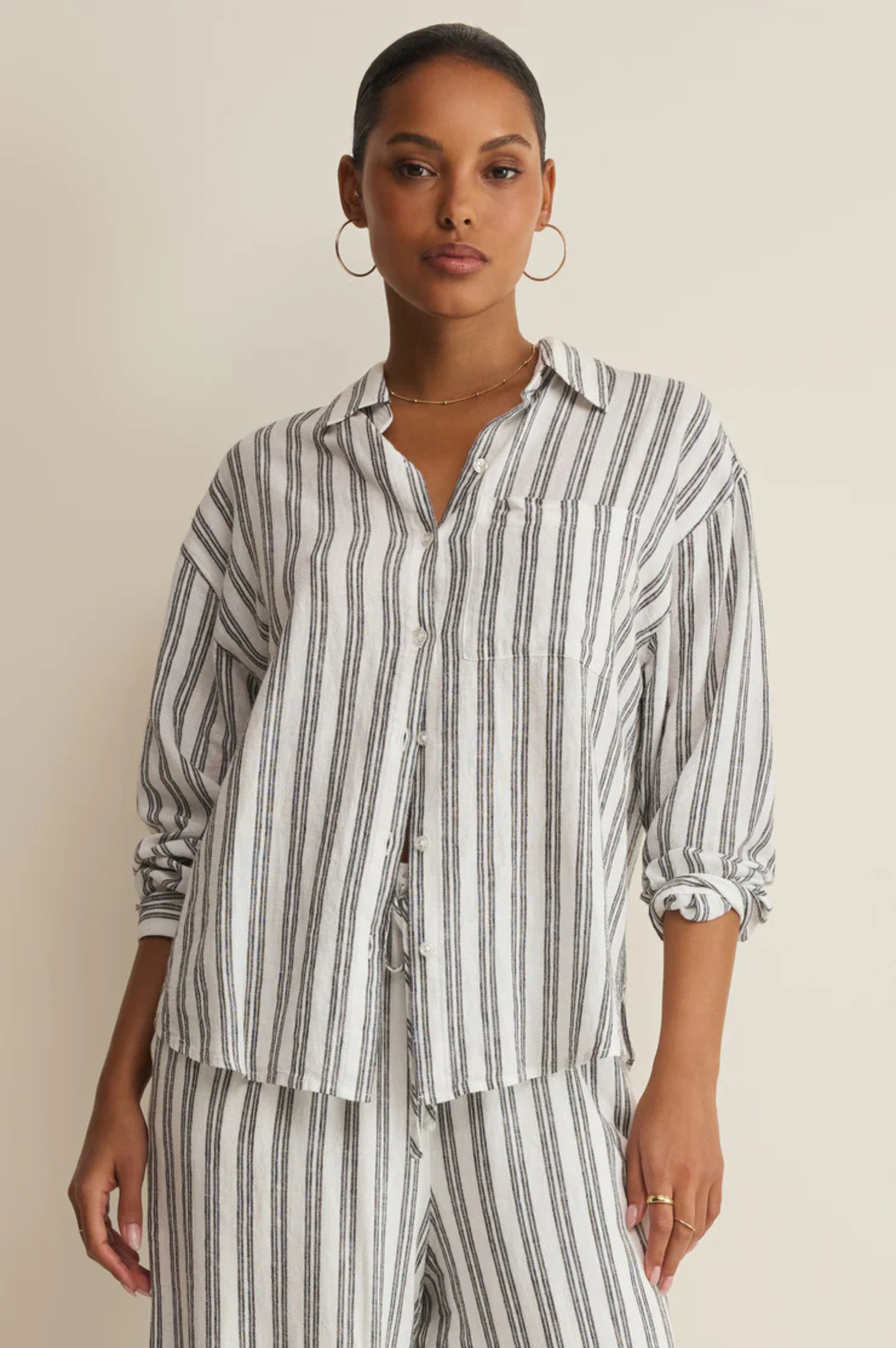 The Perfect Striped Linen Top