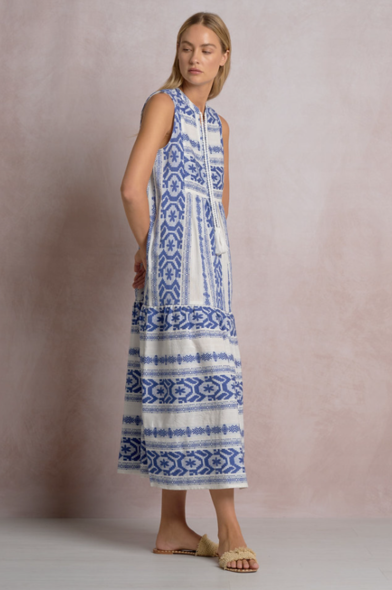 Isla Block Print Midi