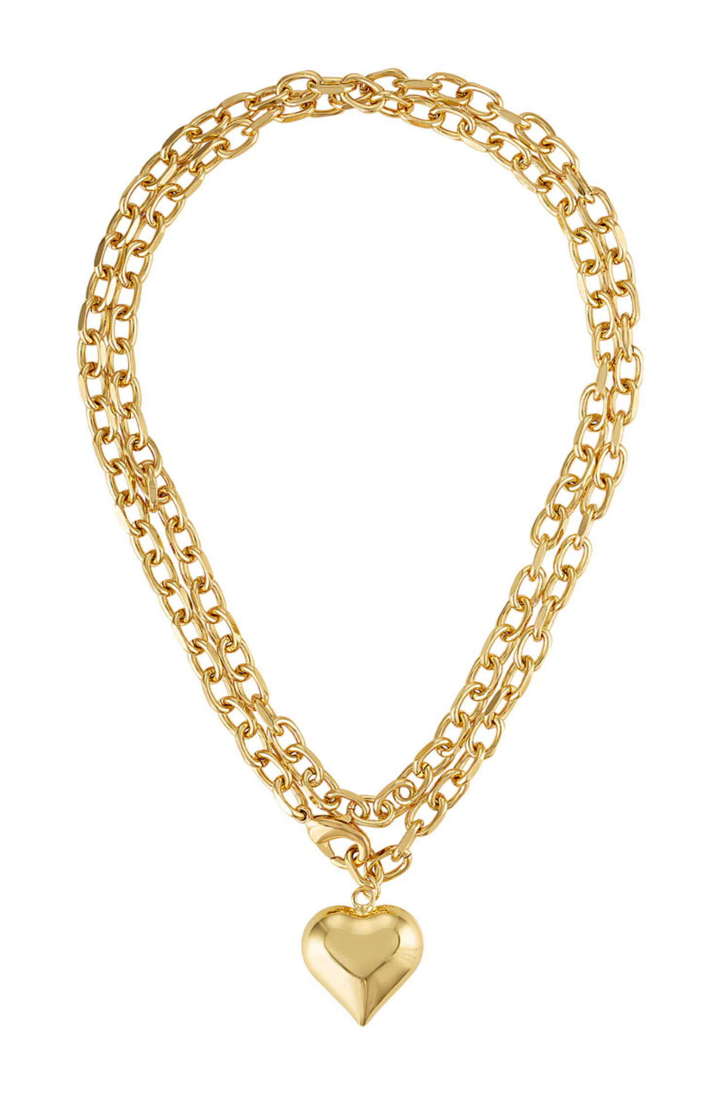 Poppy Puffy Heart Necklace