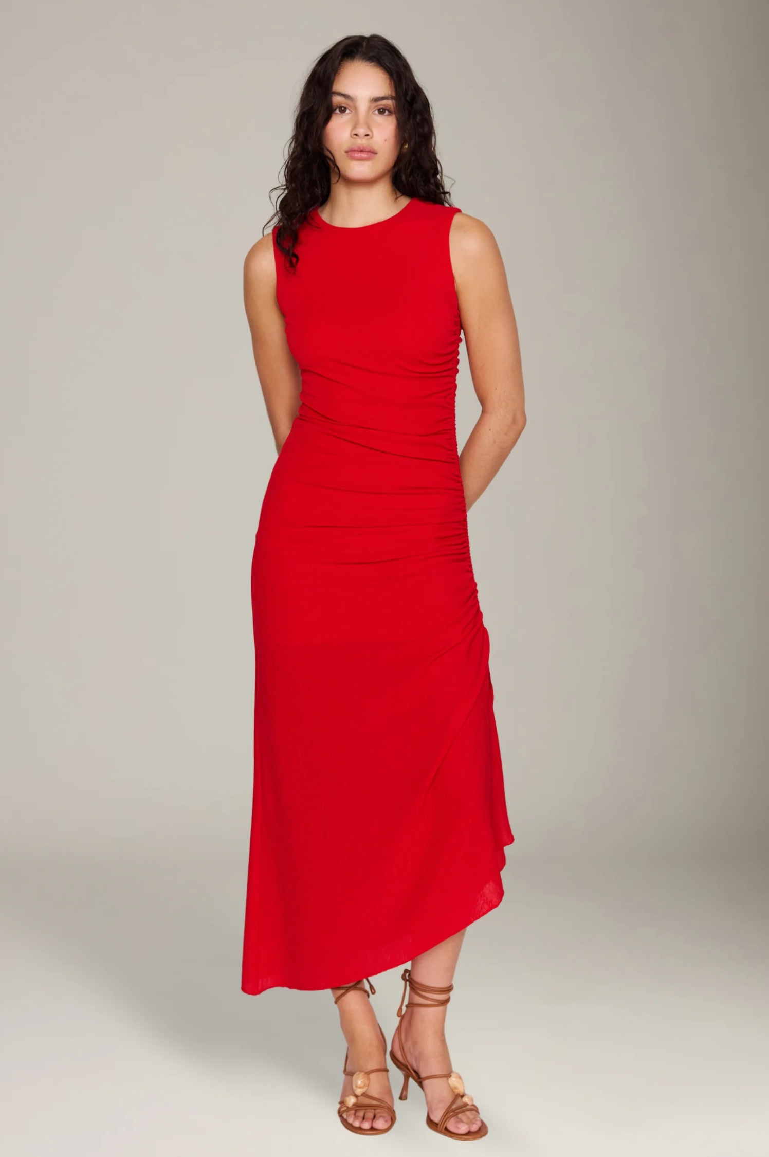 Rosa Drawstring Midi Dress