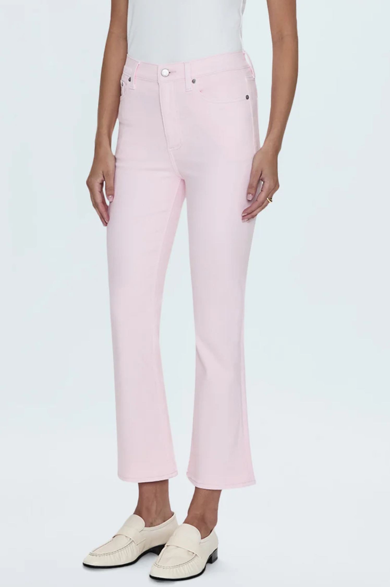 Lennon High Rise Cropped Boot - Blush