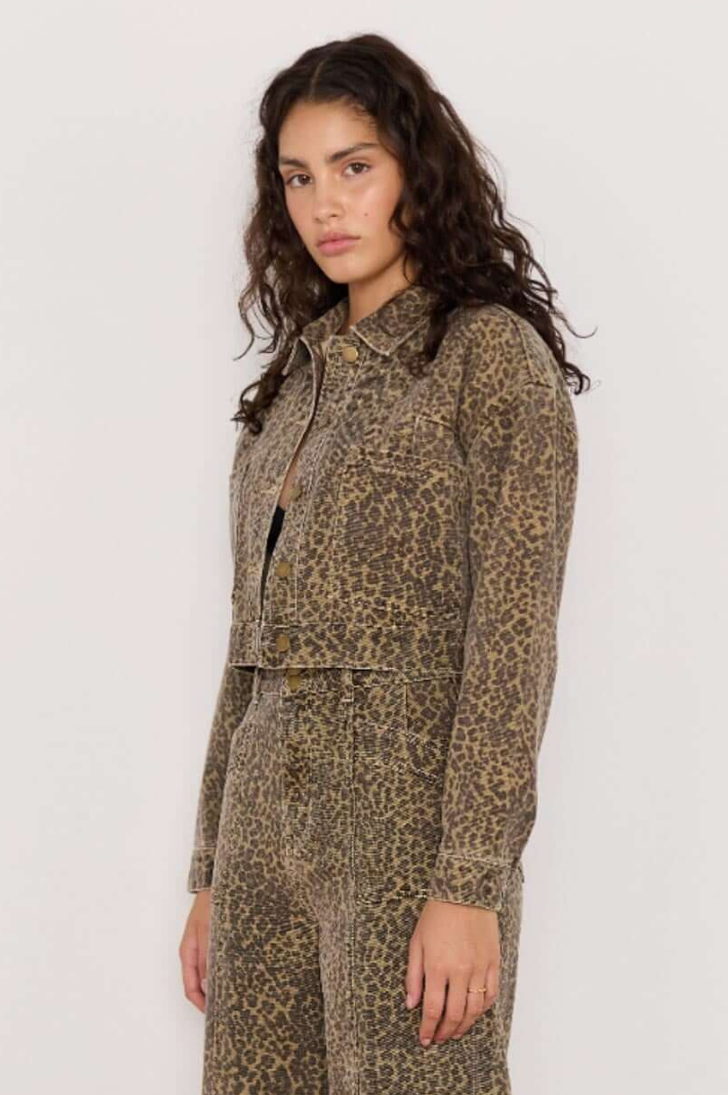 Anouk Animal Print Crop Jacket