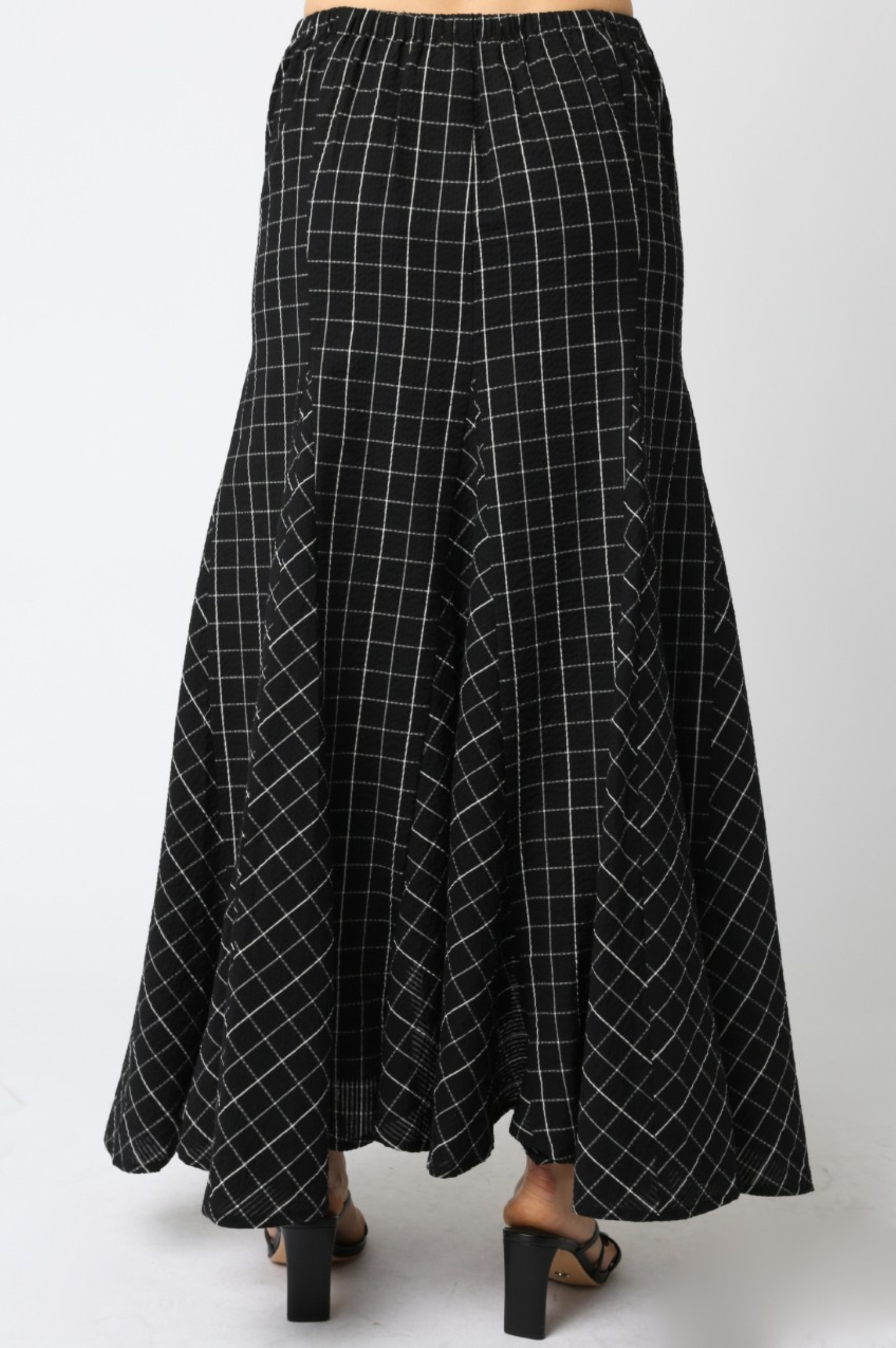 Kaya Checkered Maxi Skirt