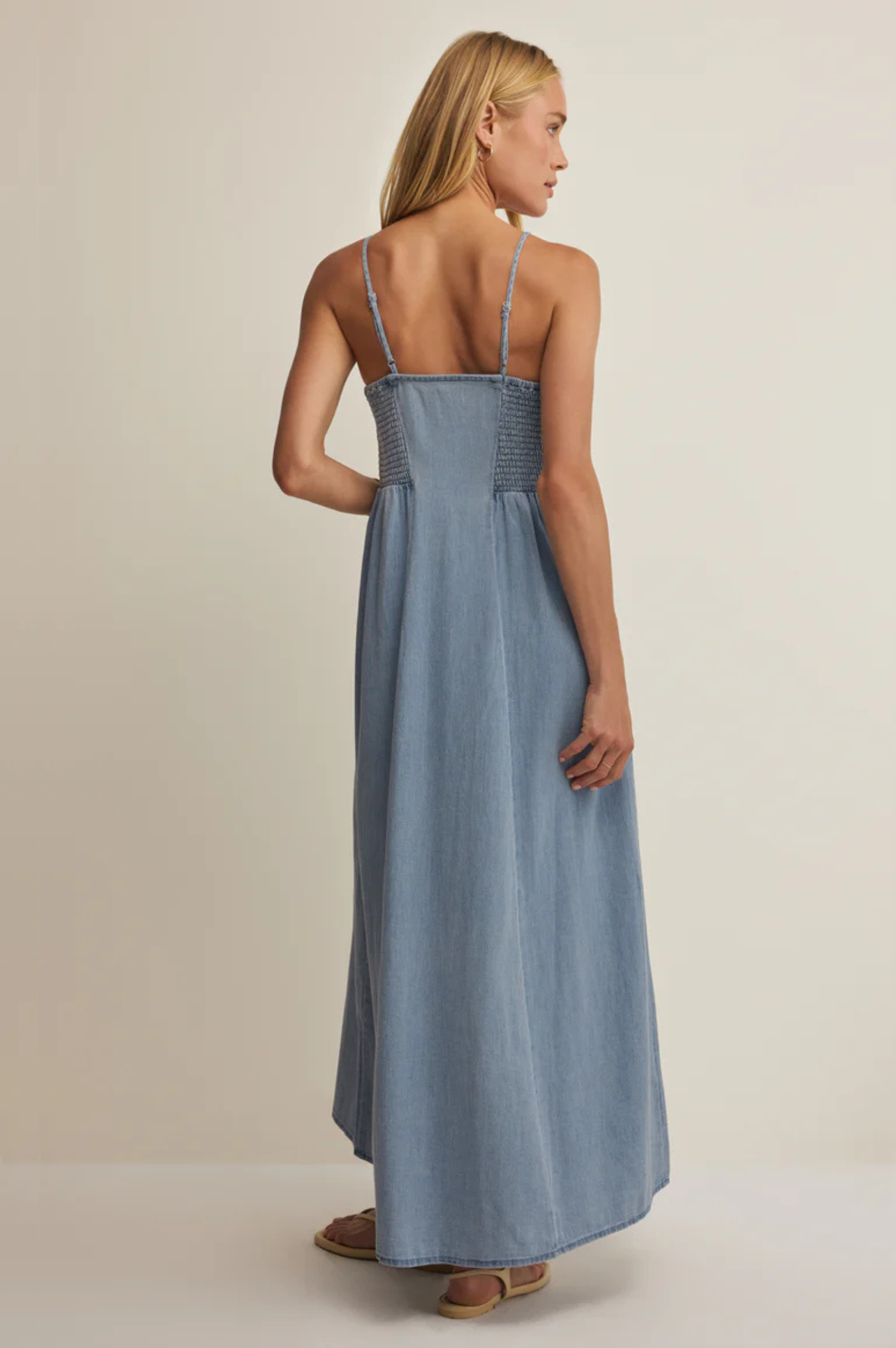Angel Eyes Chambray Midi Dress