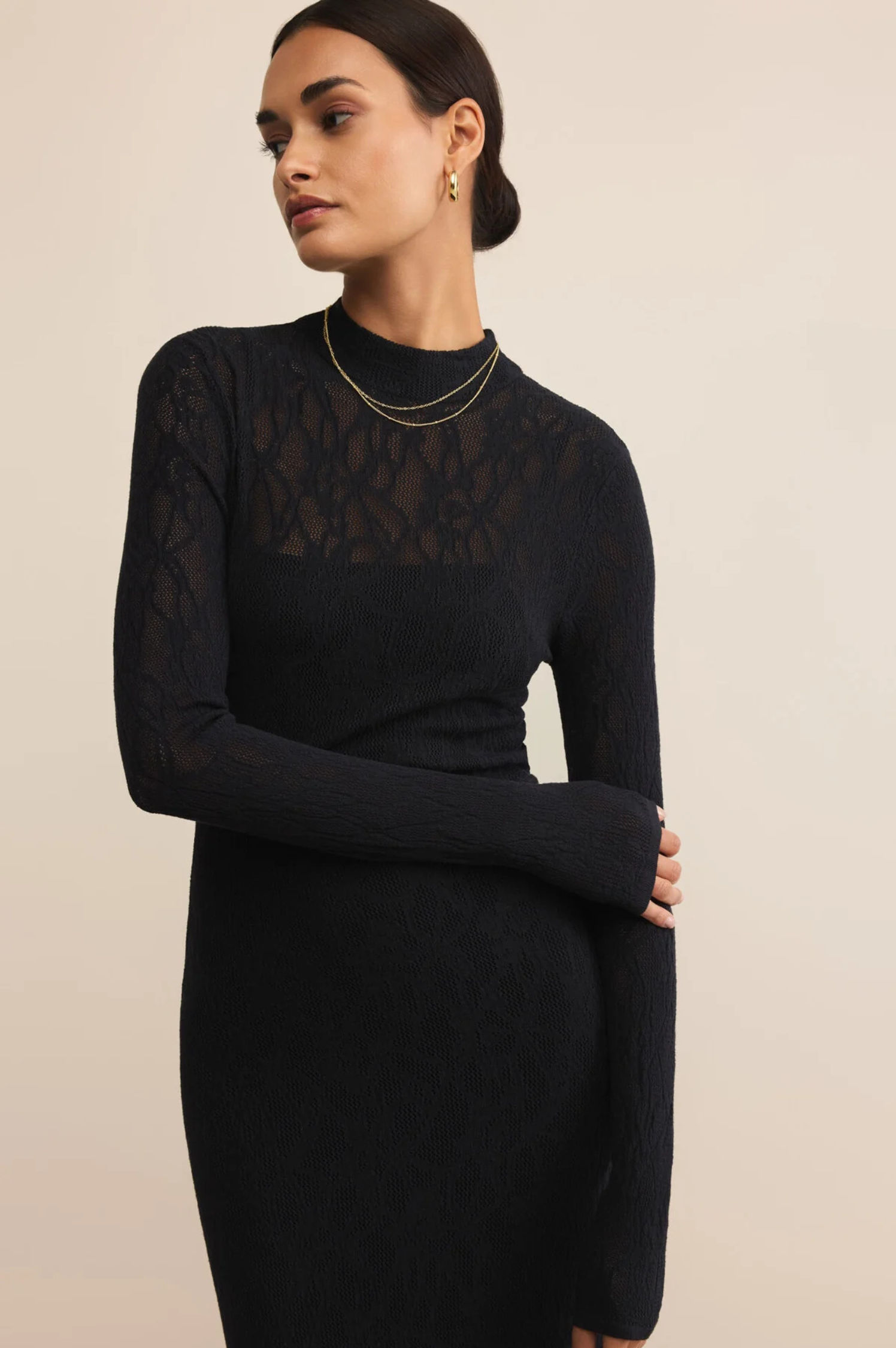 Aden Mesh Sweater Dress