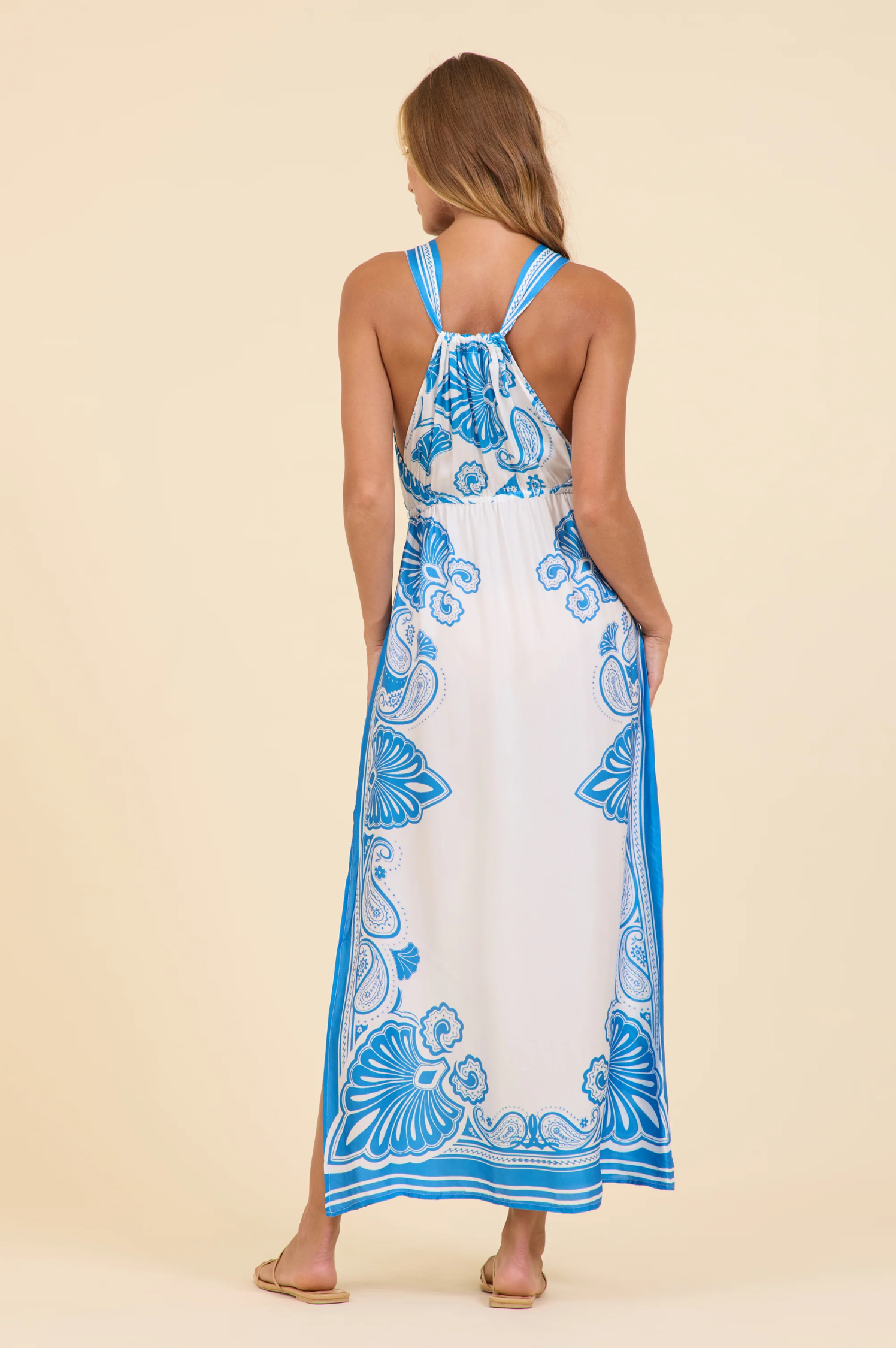 Peyton Border Print Maxi