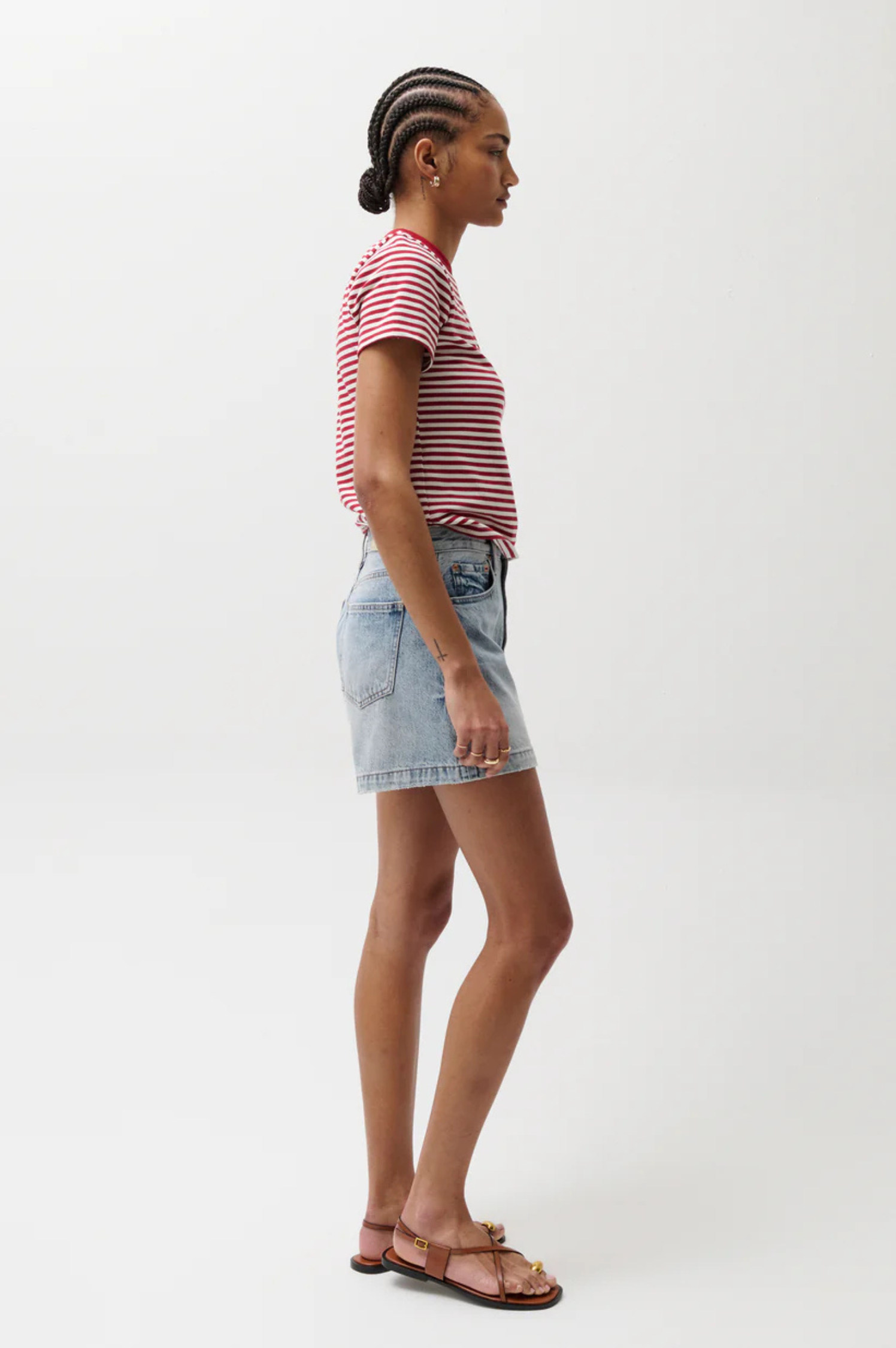 Saige High Rise Short - French Riviera