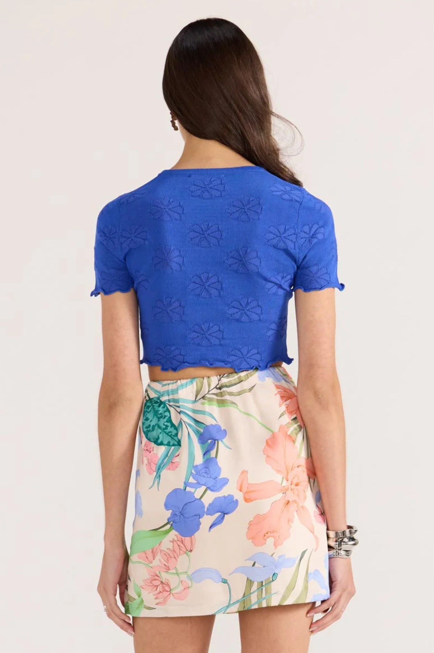 Bowie Pointelle Knit Tee