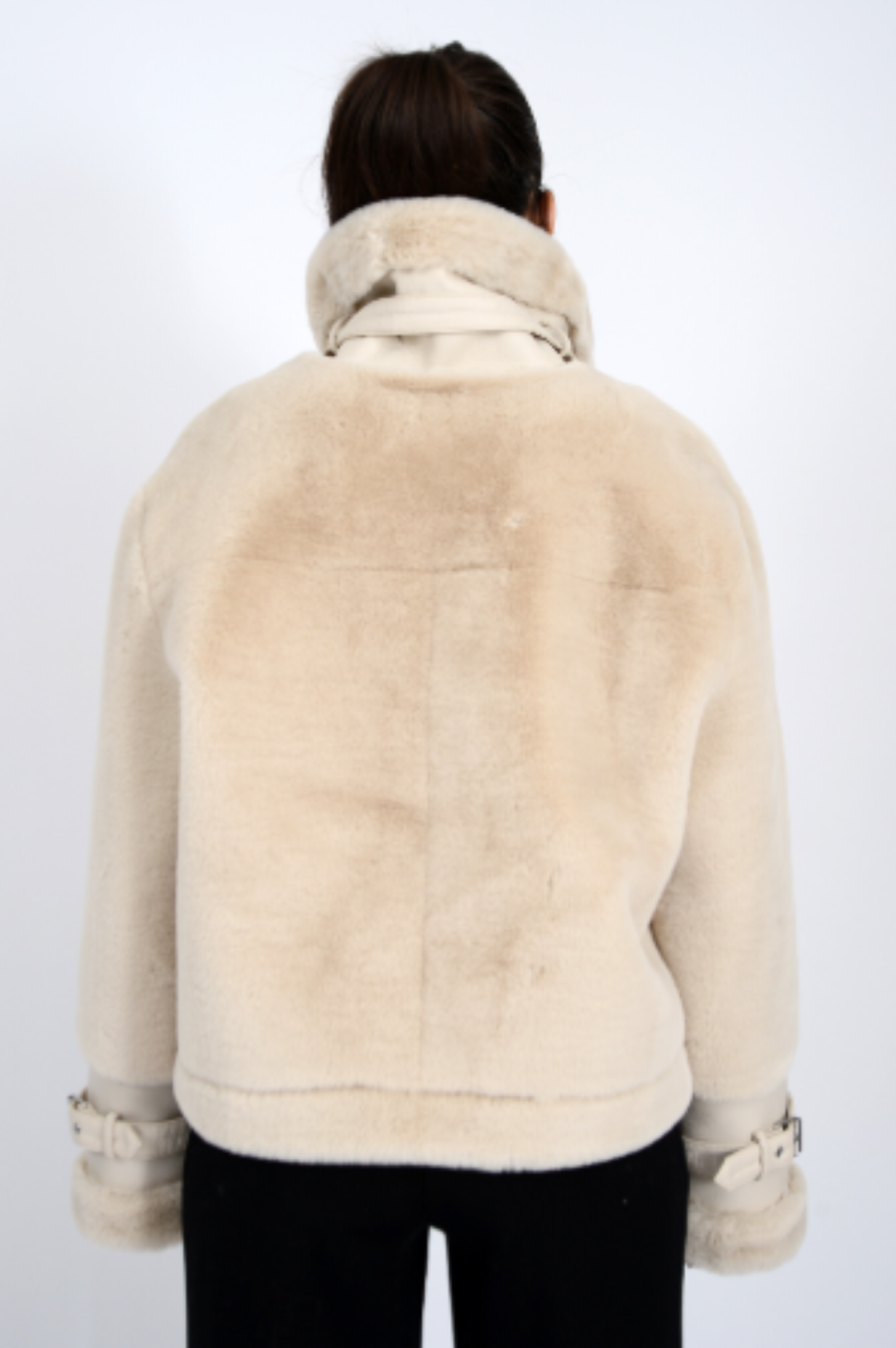 Luann Mink Faux Fur Leather Jacket