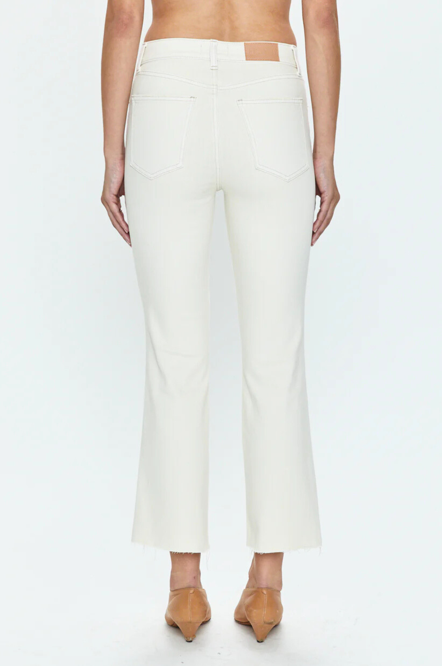 Lennon High Rise Cropped Boot - Sand Stone