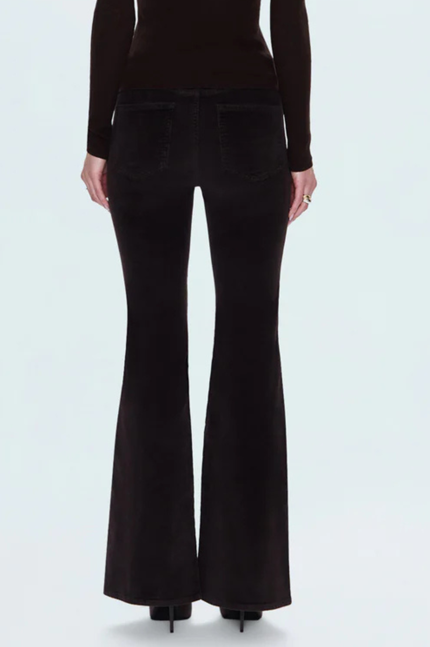 Kinsley Mid Rise Ultra Flare Jean - Mocha