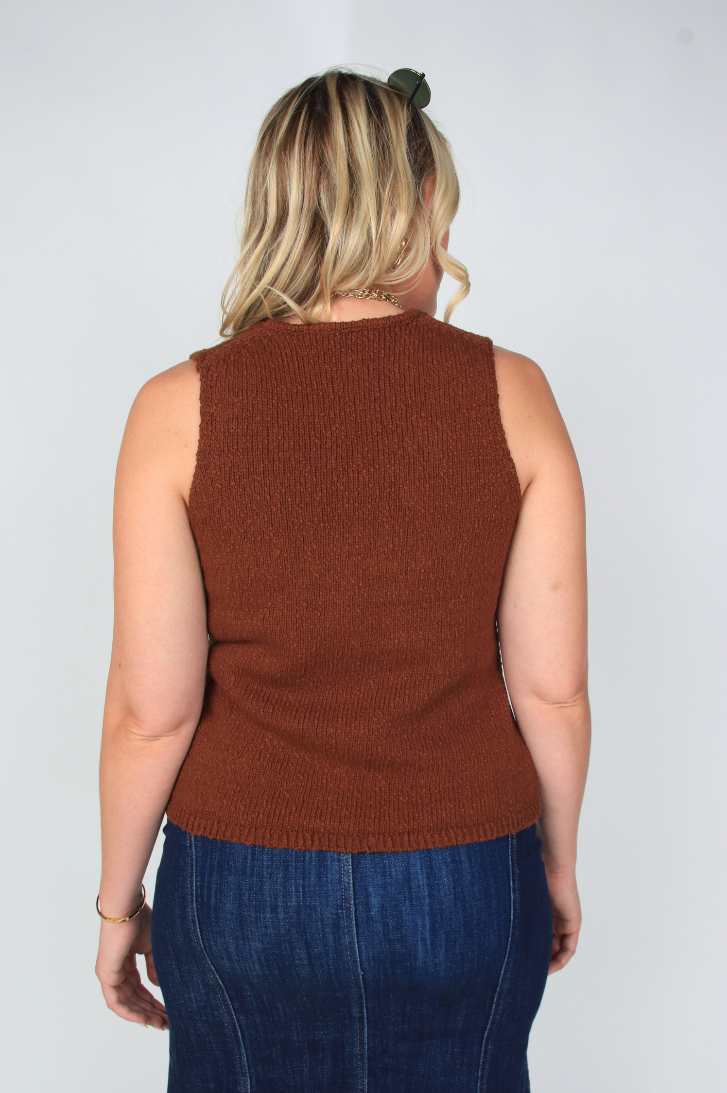 Taimi Crochet Sweater Vest