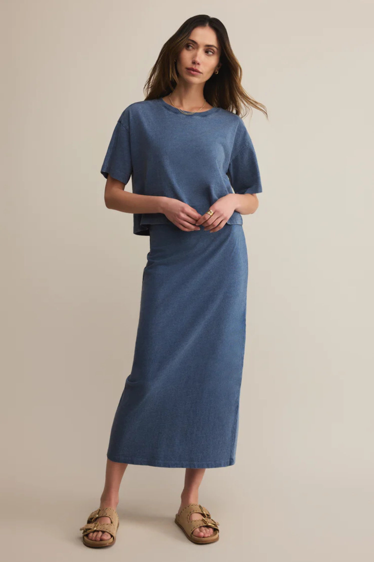 On The Go Jersey Denim Tee