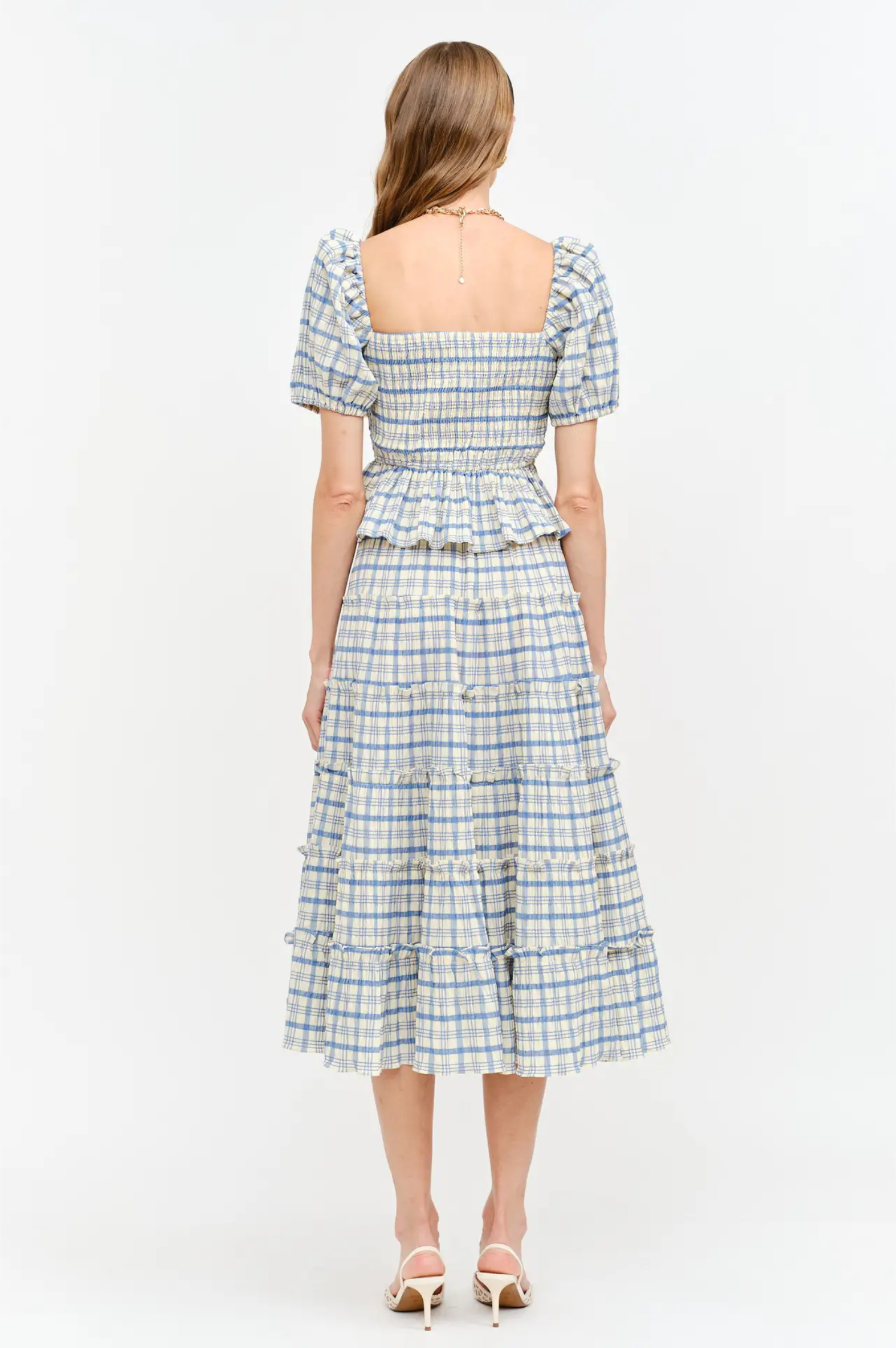 Clemence Plaid Top