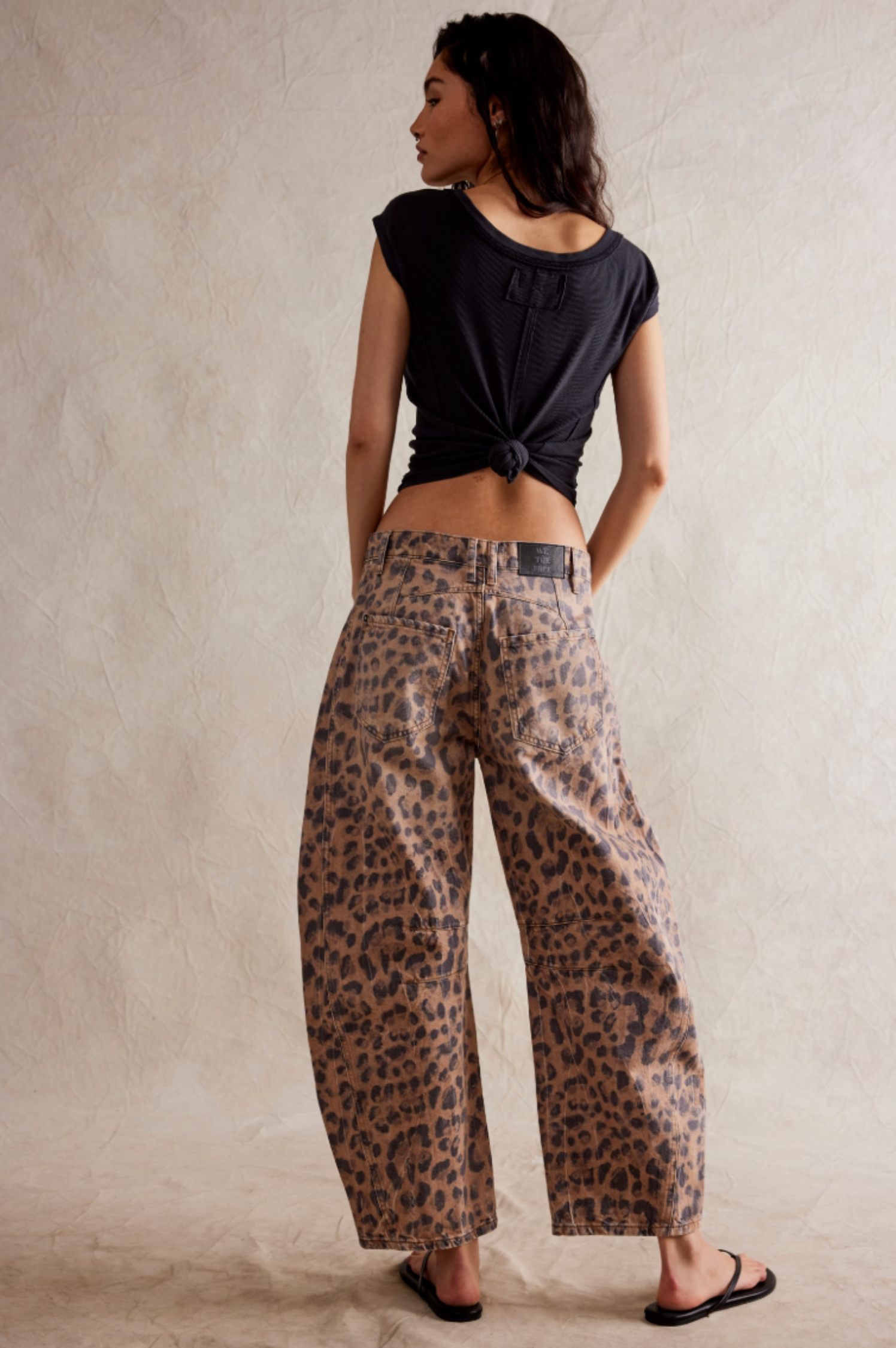 Good Luck Printed Barrel Jeans