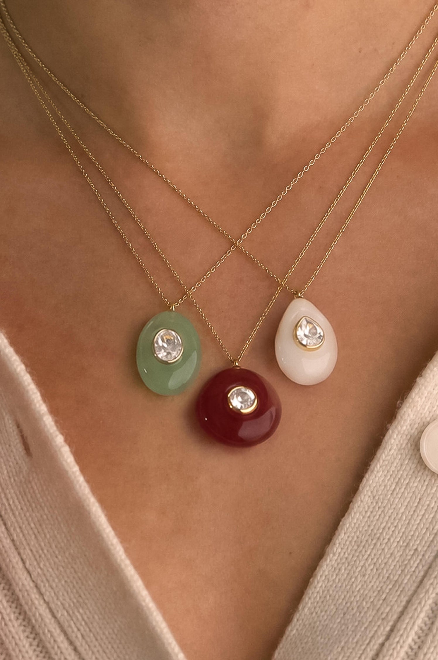 ATTICA STONE CZ NECKLACE