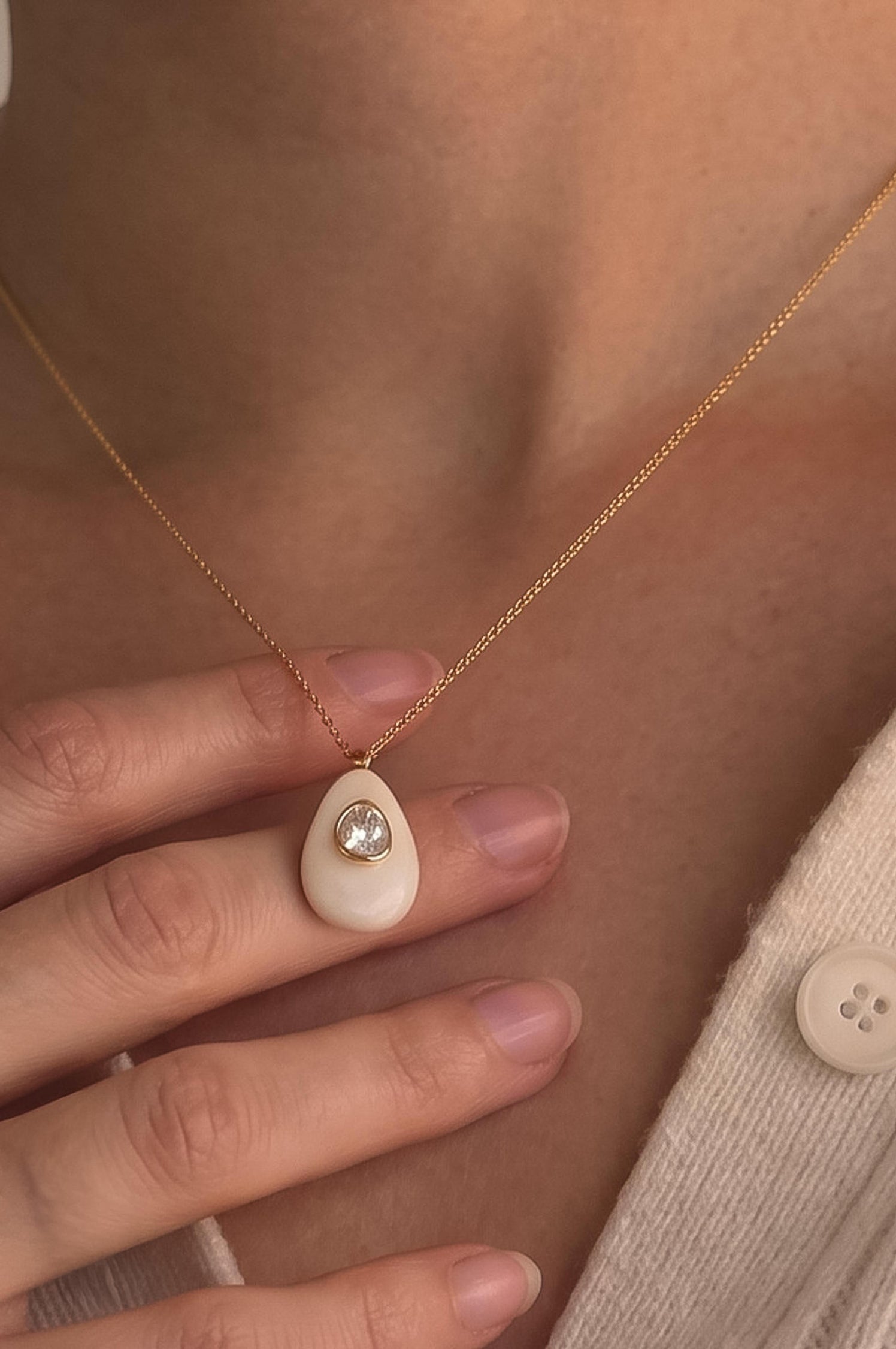 ATTICA STONE CZ NECKLACE