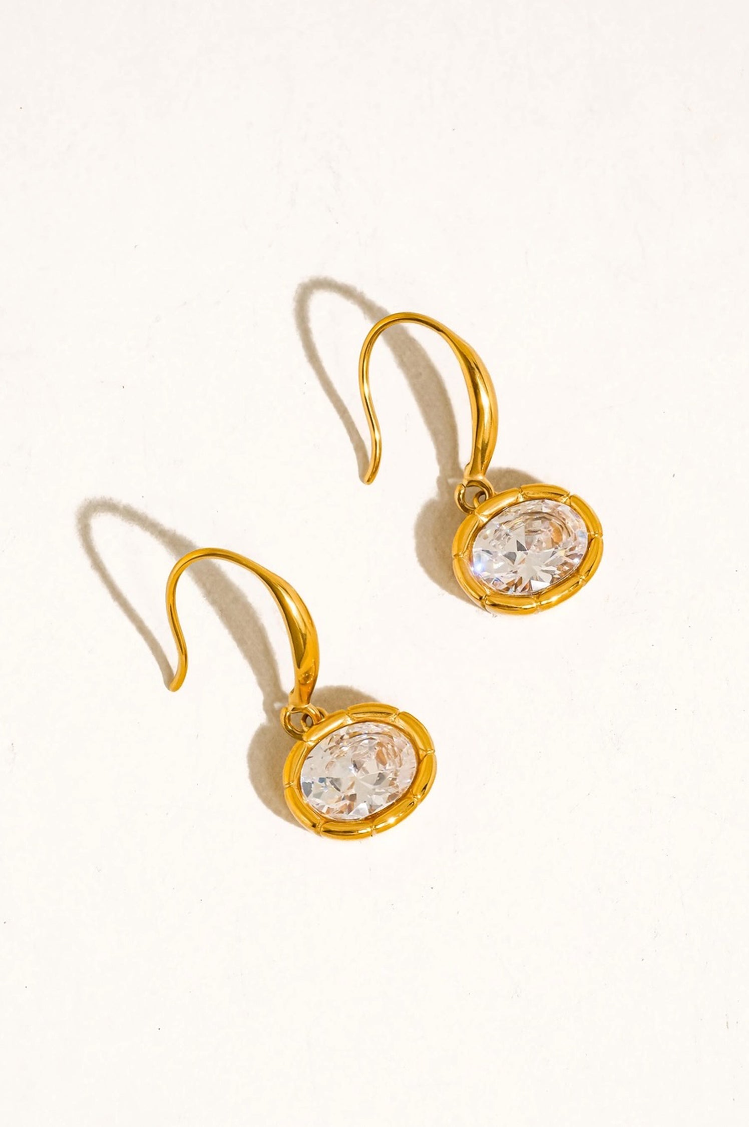 REBEKAH OVAL CZ EARRINGS
