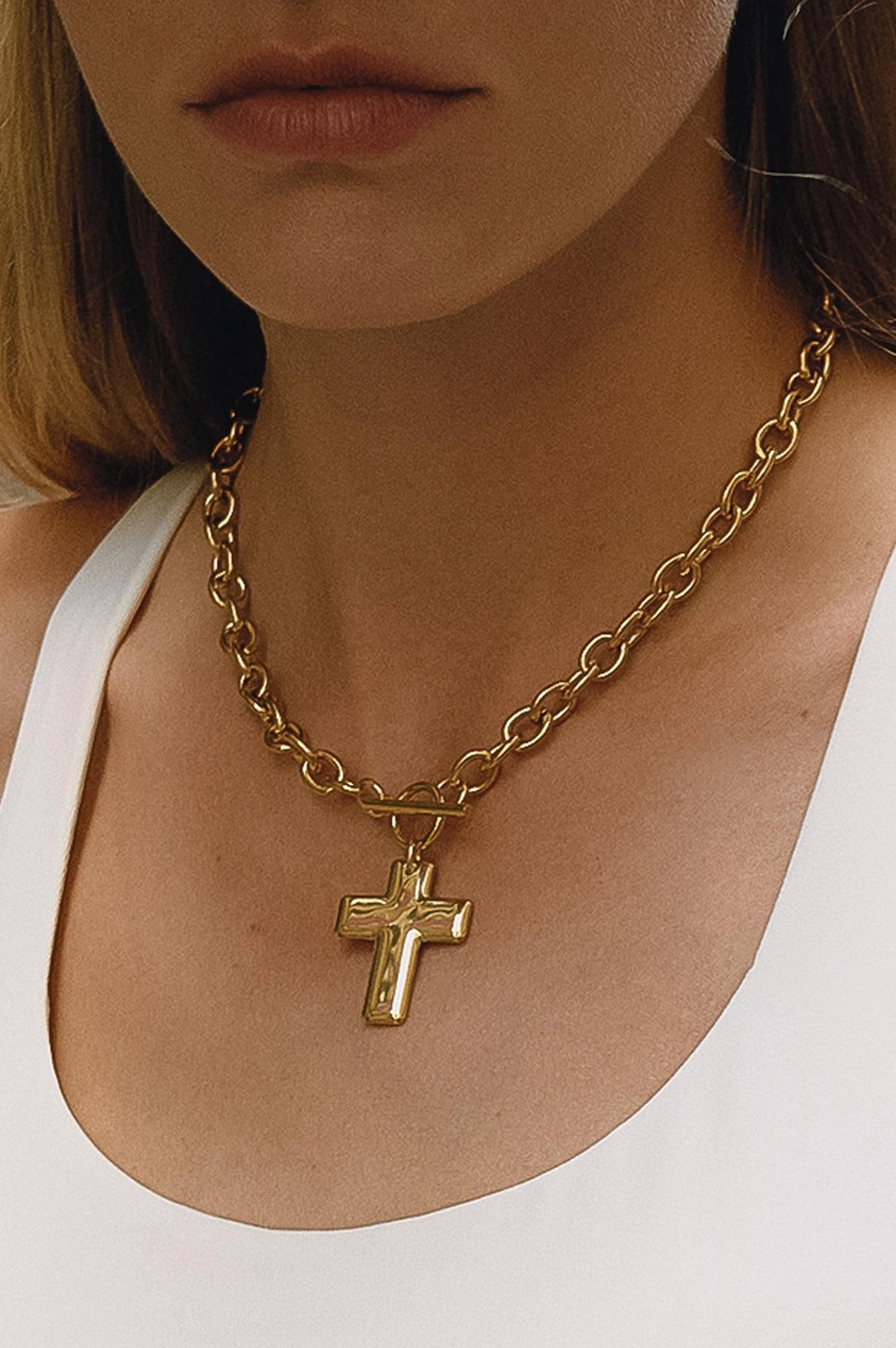 Trinite Cross Pendant Necklace