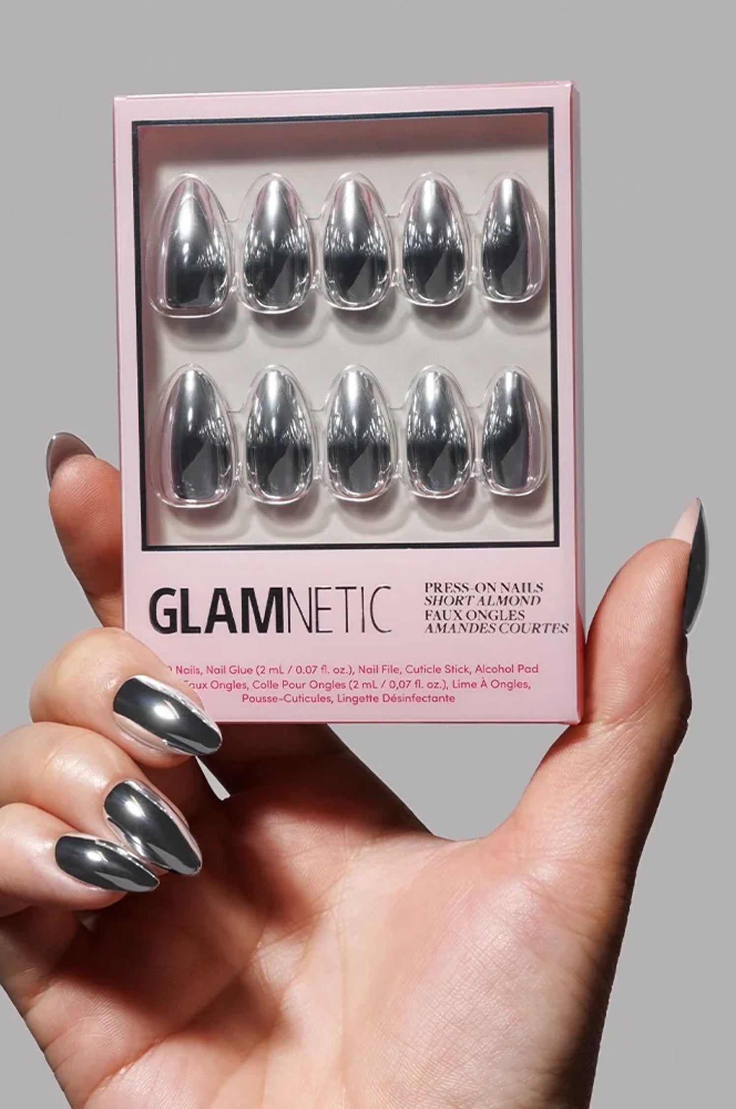 PRESS-ON NAILS - PLATINUM