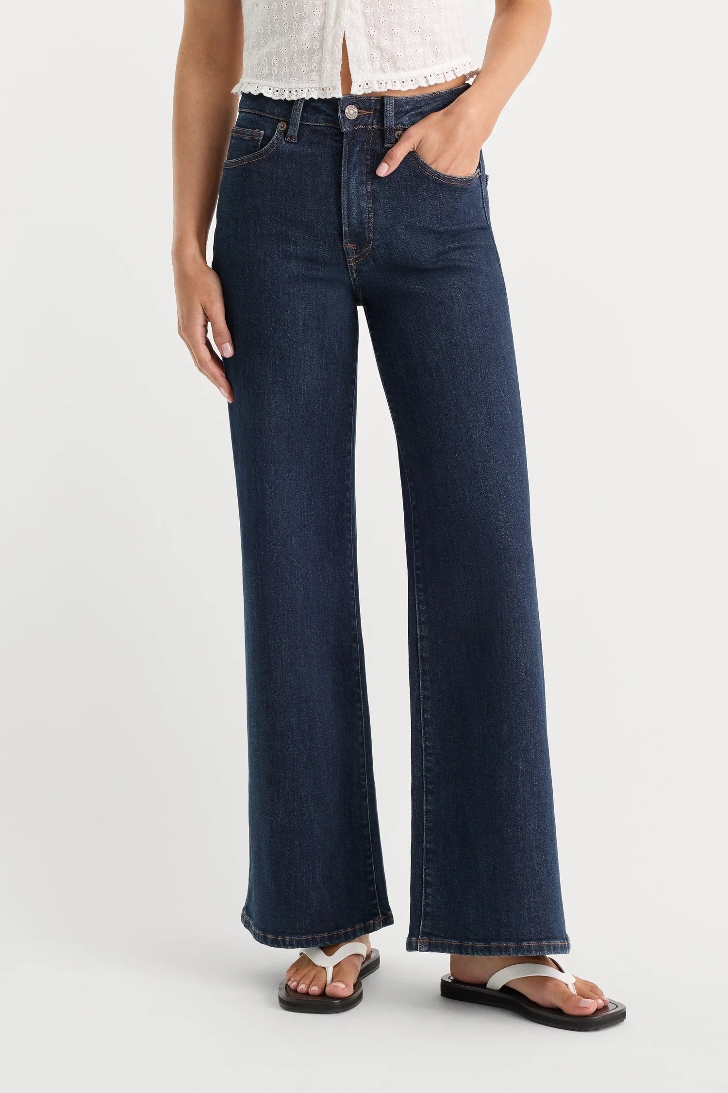 GOOD WAIST PALAZZO ANKLE JEANS