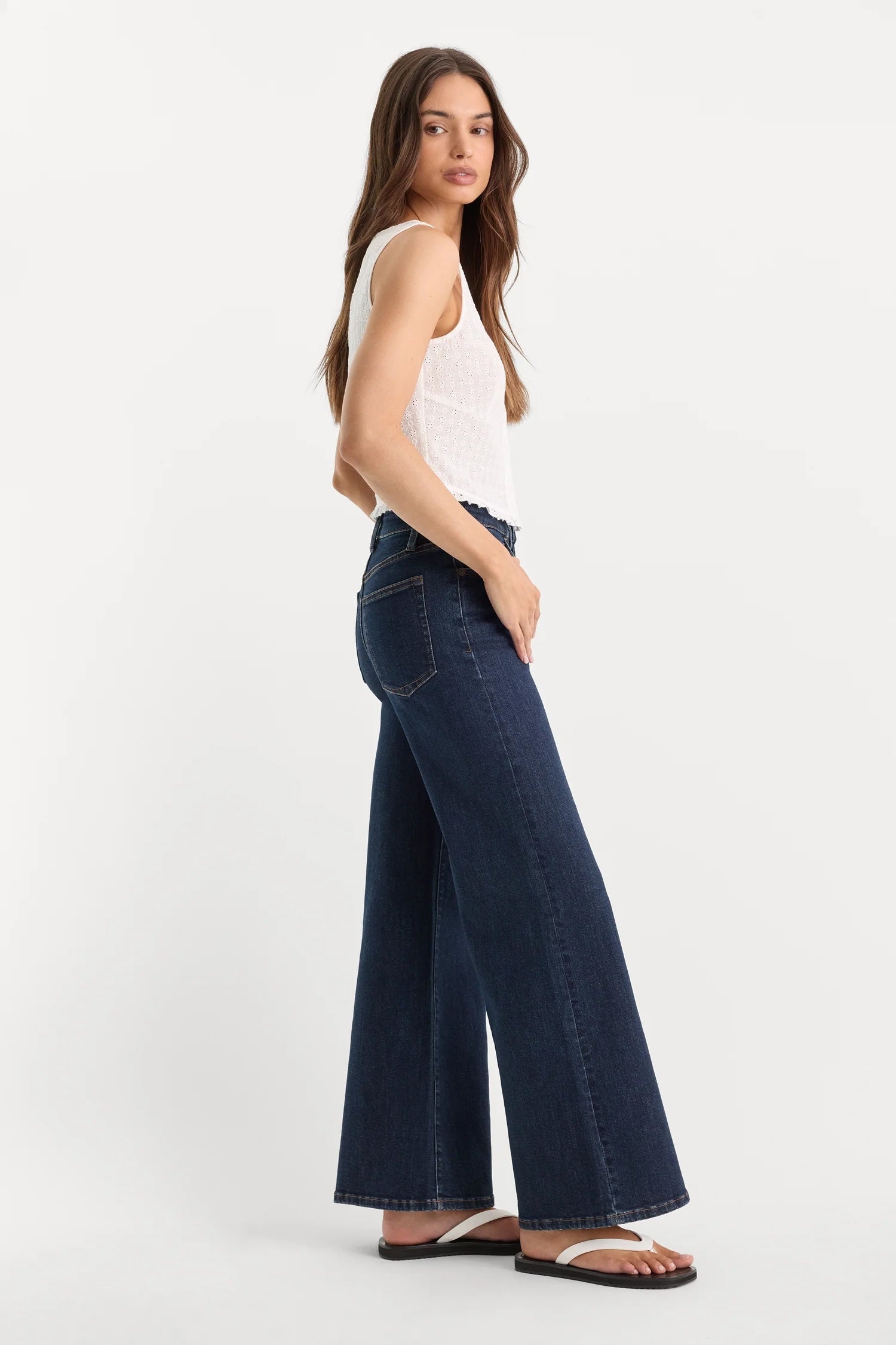GOOD WAIST PALAZZO ANKLE JEANS